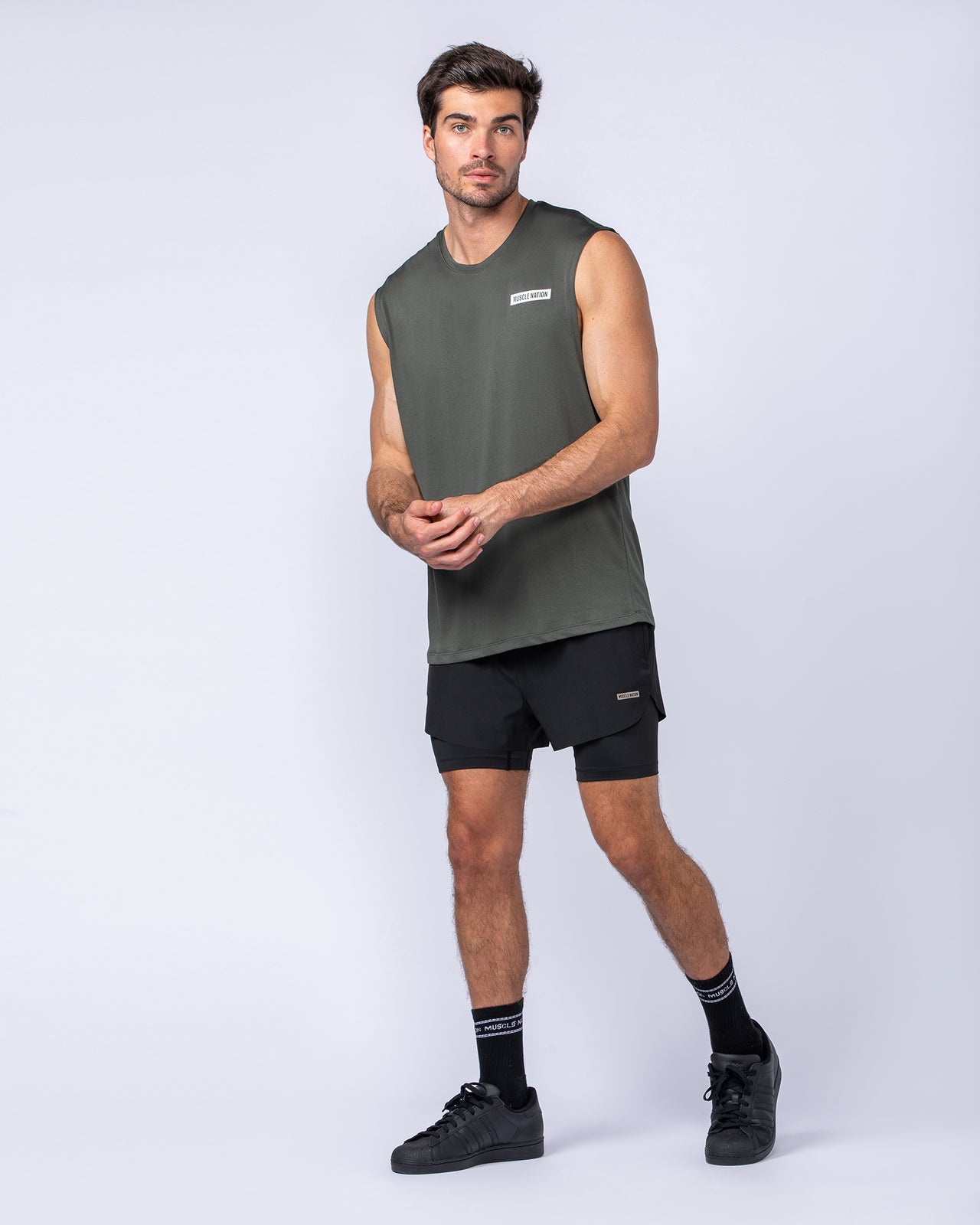 Hybrid 3" Shorts - Black-Shorts-S-112464BLK-S-MNAPPRL35361-6-Muscle Nation