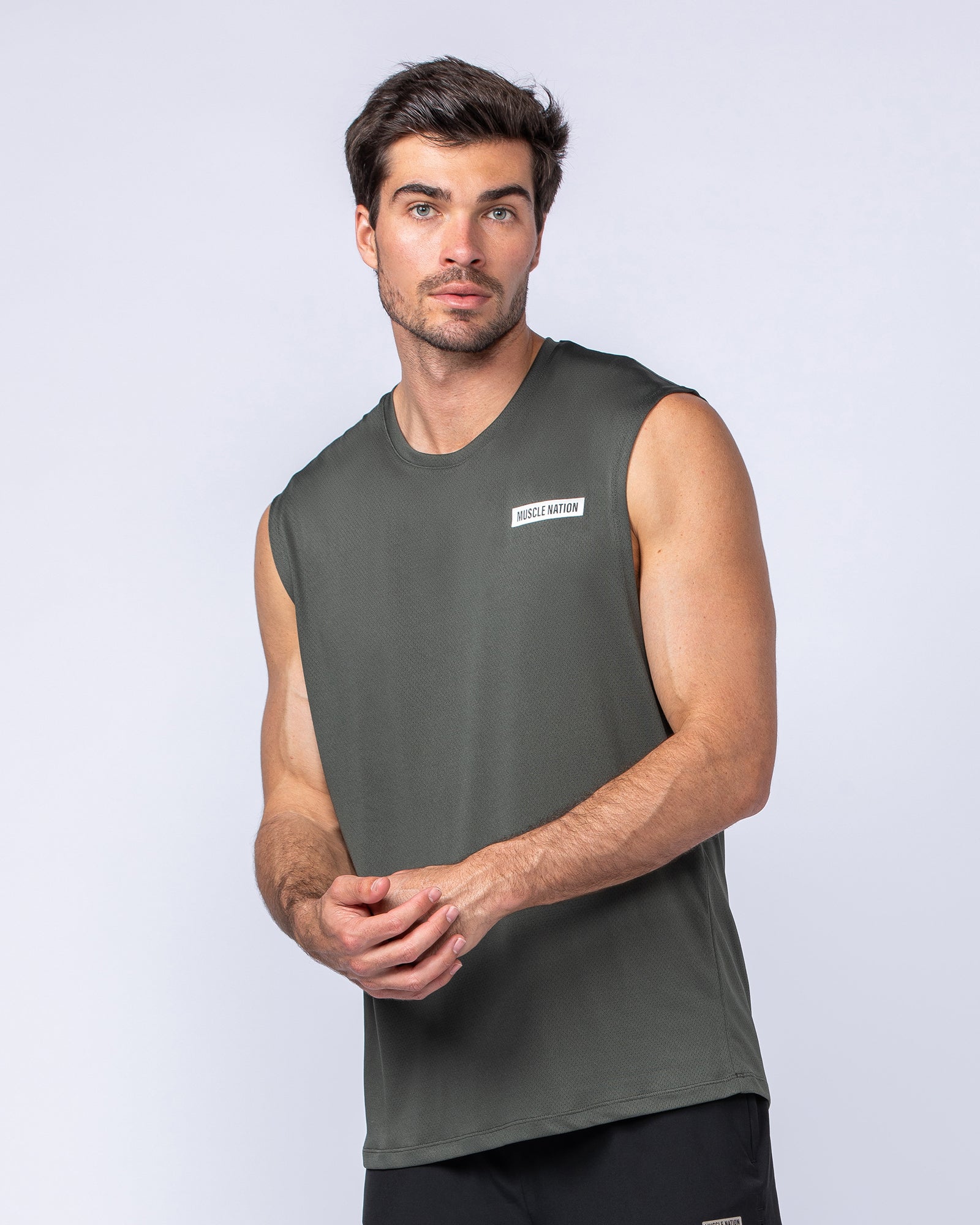 Relaxed Active Tank - Dark Khaki