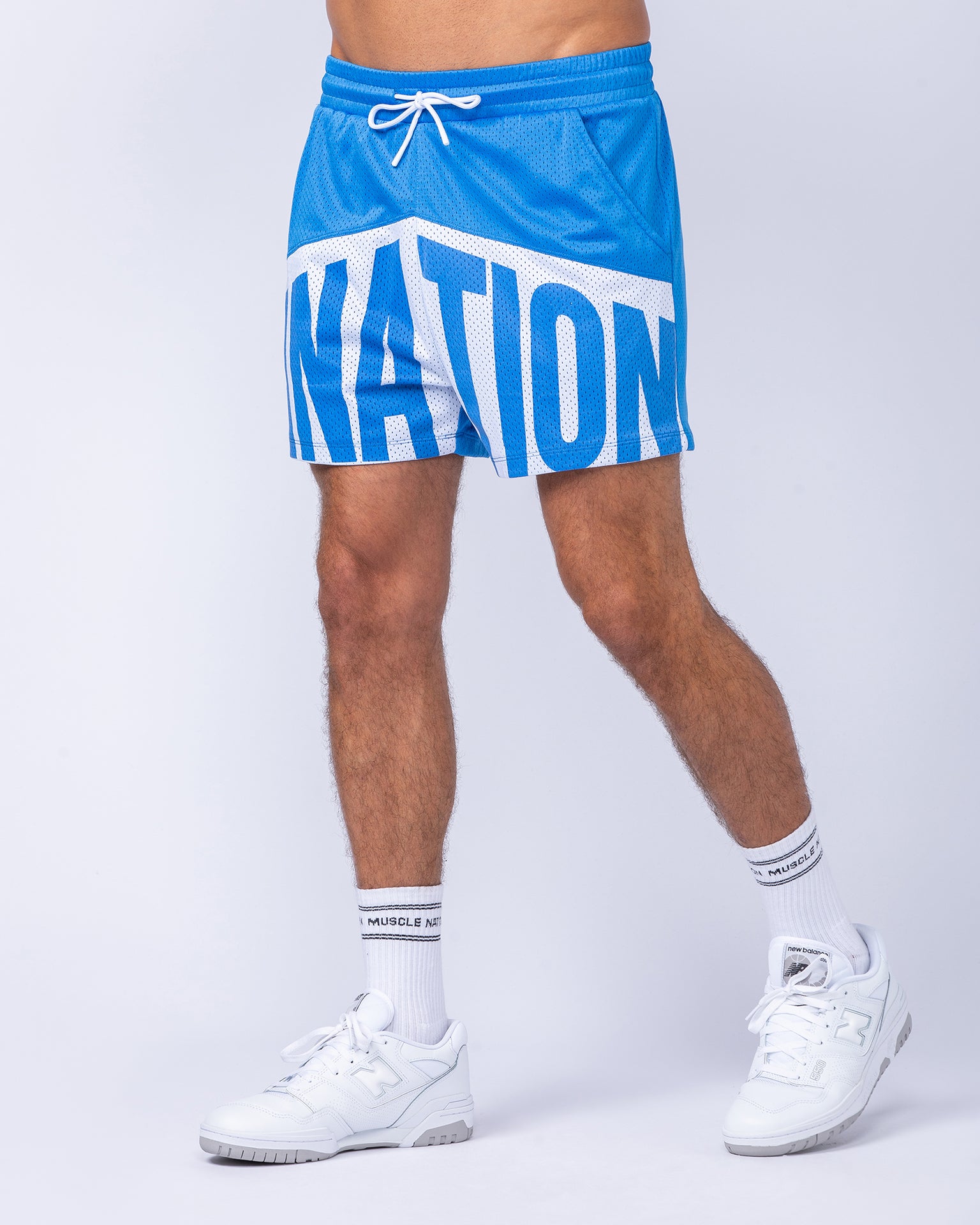 MNation Lay Up 3.5" Shorts - Azure Blue-Shorts-S-112436AZRBLU-S-MNAPPRL35676-5-Muscle Nation