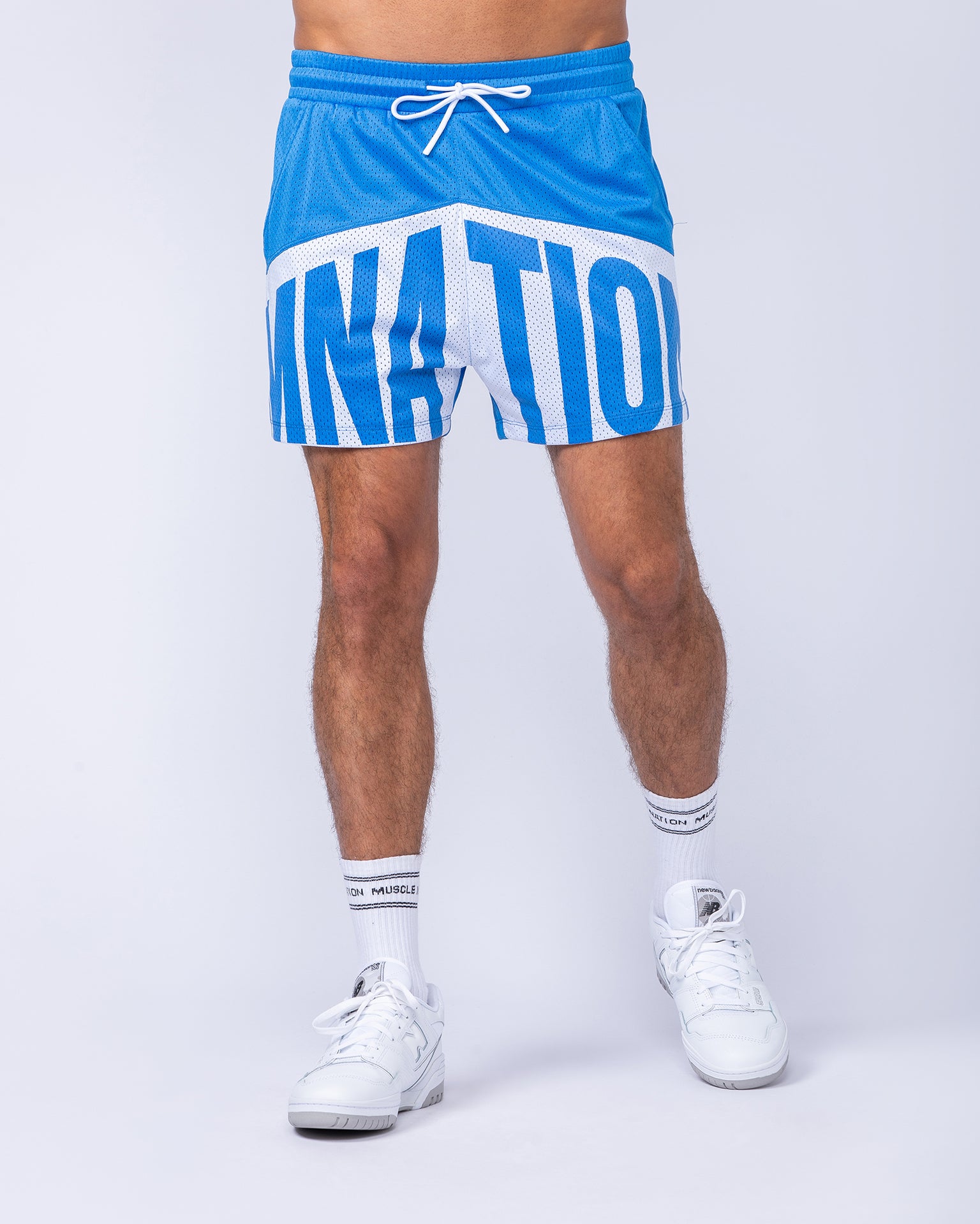 MNation Lay Up 3.5" Shorts - Azure Blue-Shorts-S-112436AZRBLU-S-MNAPPRL35676-4-Muscle Nation