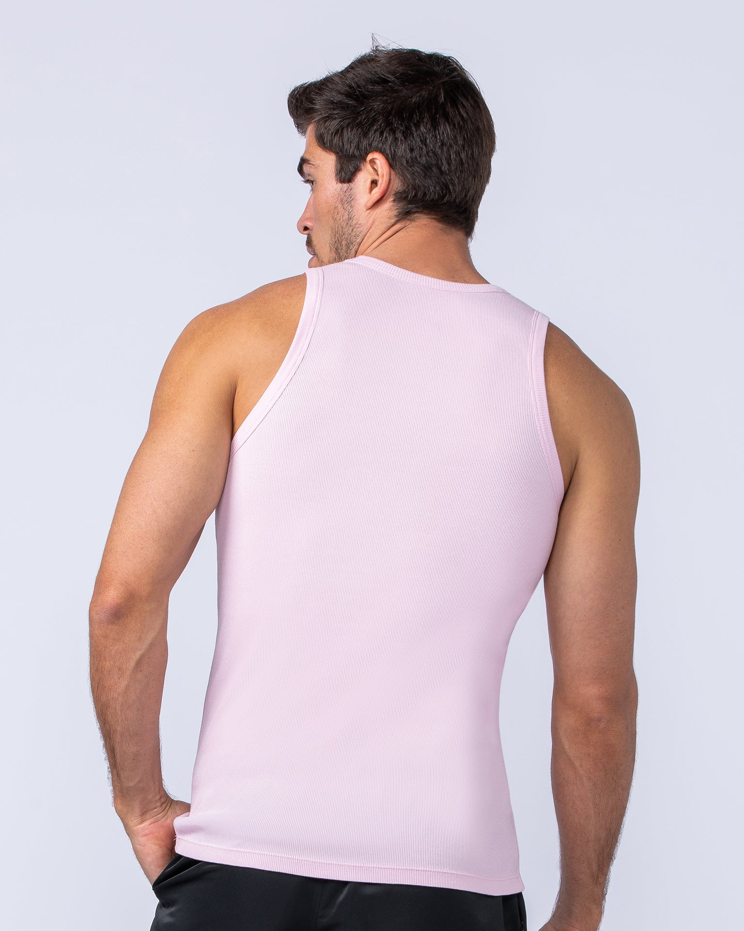 Rib Fitted Training Tank - Soft Pink-Singlets & Tanks-S-1124126SFTP-S-MNAPPRL35031-4-Muscle Nation