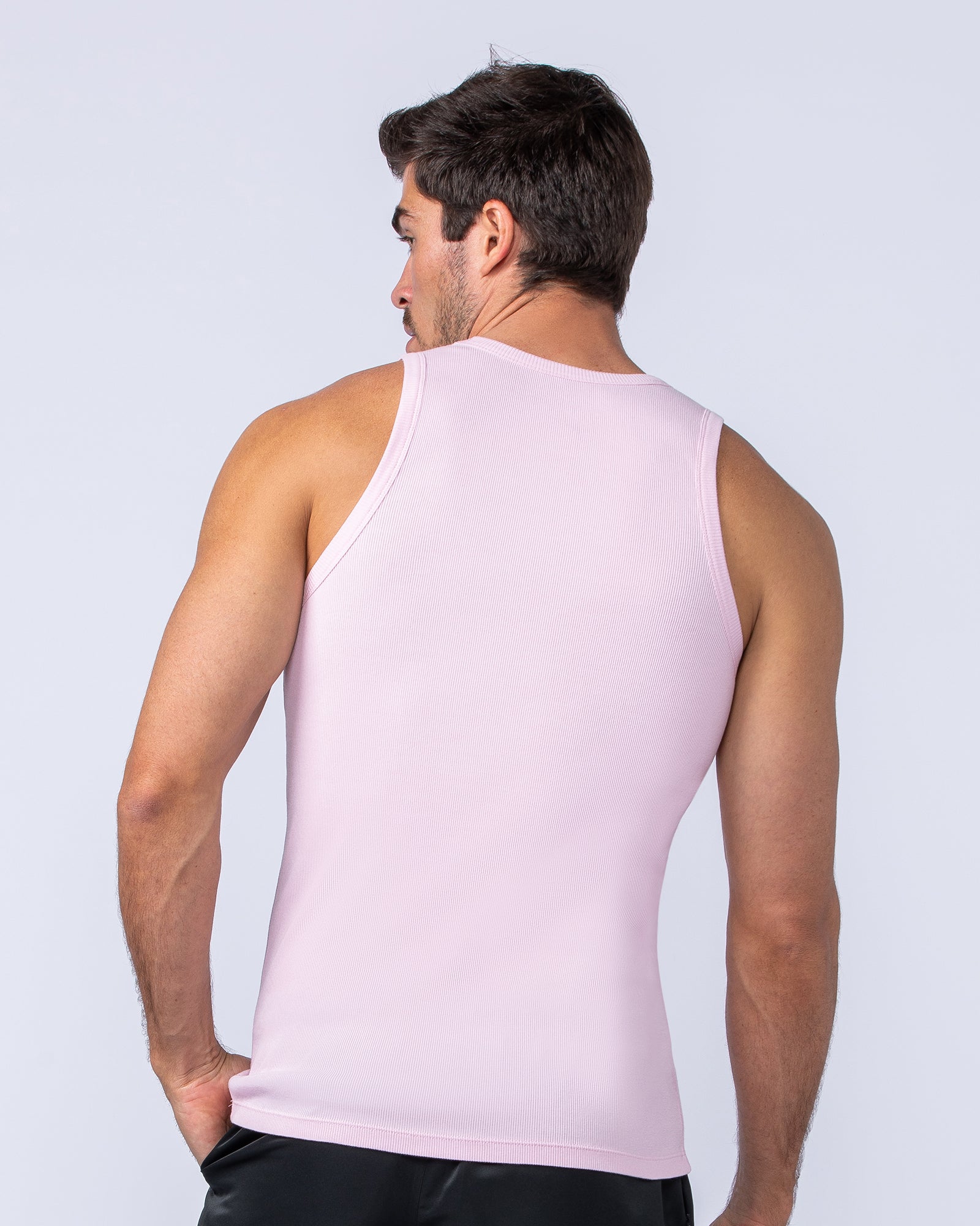 Rib Fitted Training Tank - Soft Pink