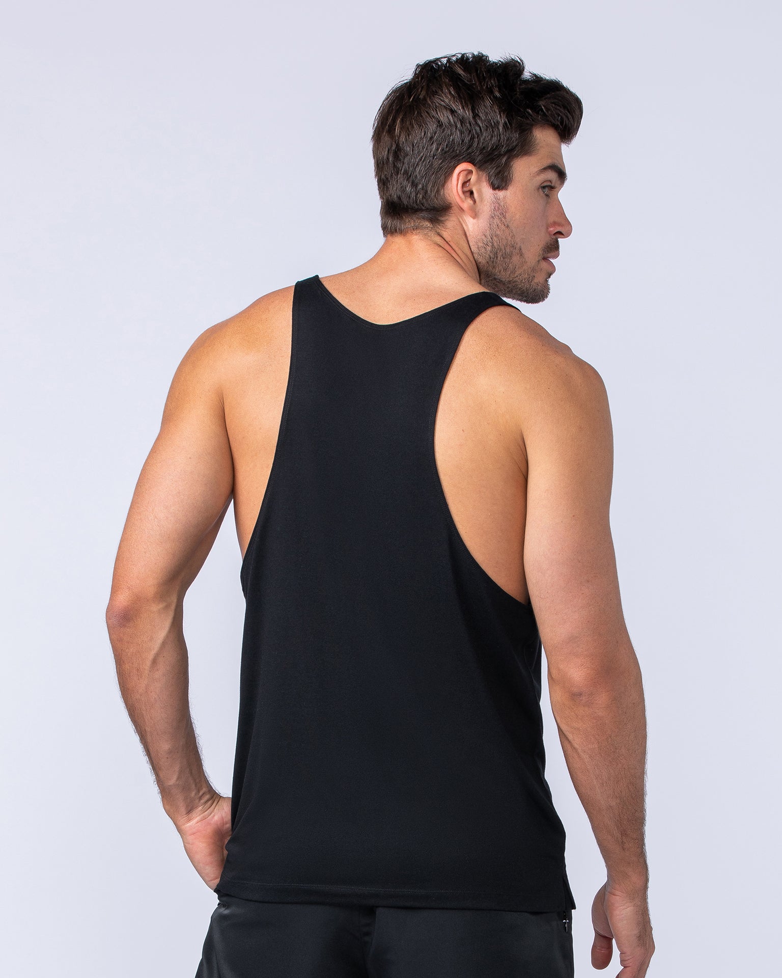 Core Training Tank - Black-Singlets & Tanks-S-112469BLK-S-MNAPPRL34975-4-Muscle Nation