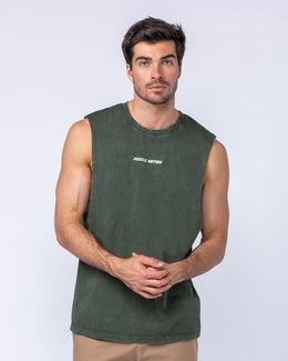 Boxy Vintage Tank - Dark Khaki