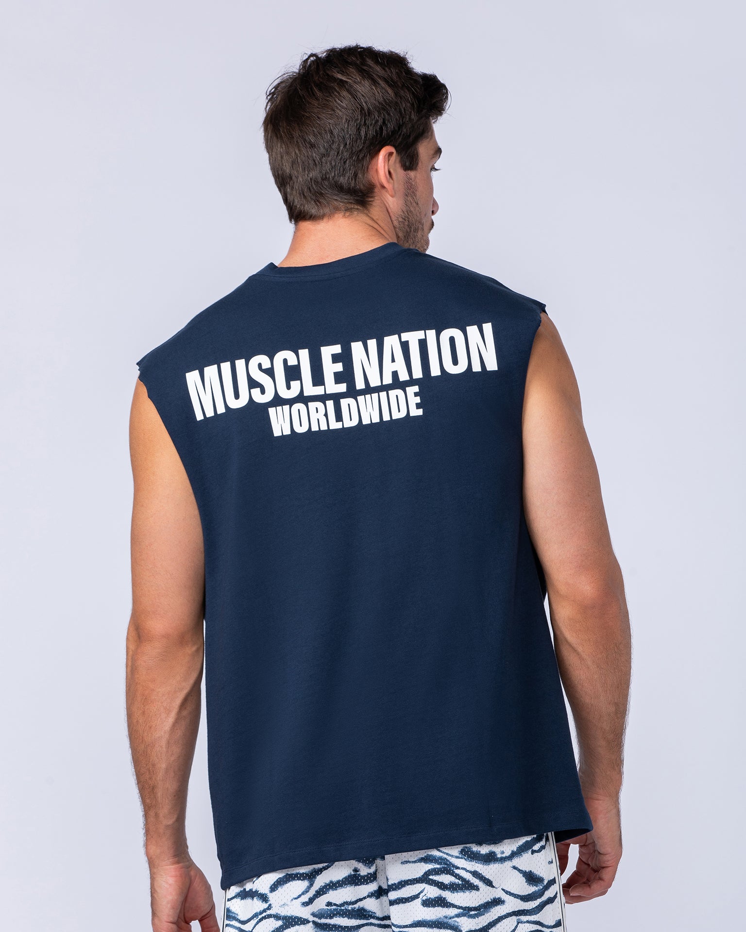 Worldwide Muscle Tank - Navy-Singlets & Tanks-S-082441NAVY-S-MNAPPRL34870-4-Muscle Nation