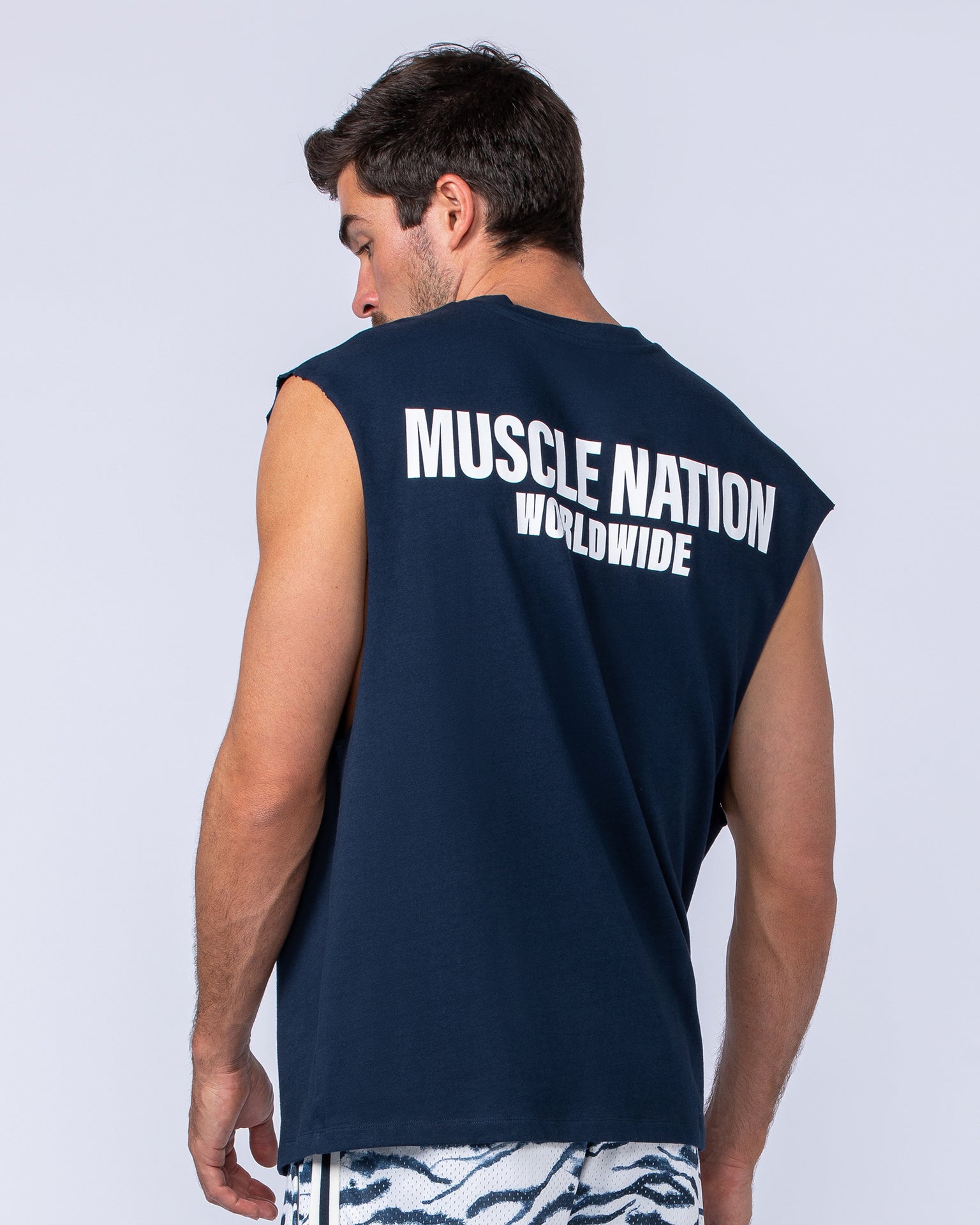 Worldwide Muscle Tank - Navy-Singlets & Tanks-S-082441NAVY-S-MNAPPRL34870-3-Muscle Nation