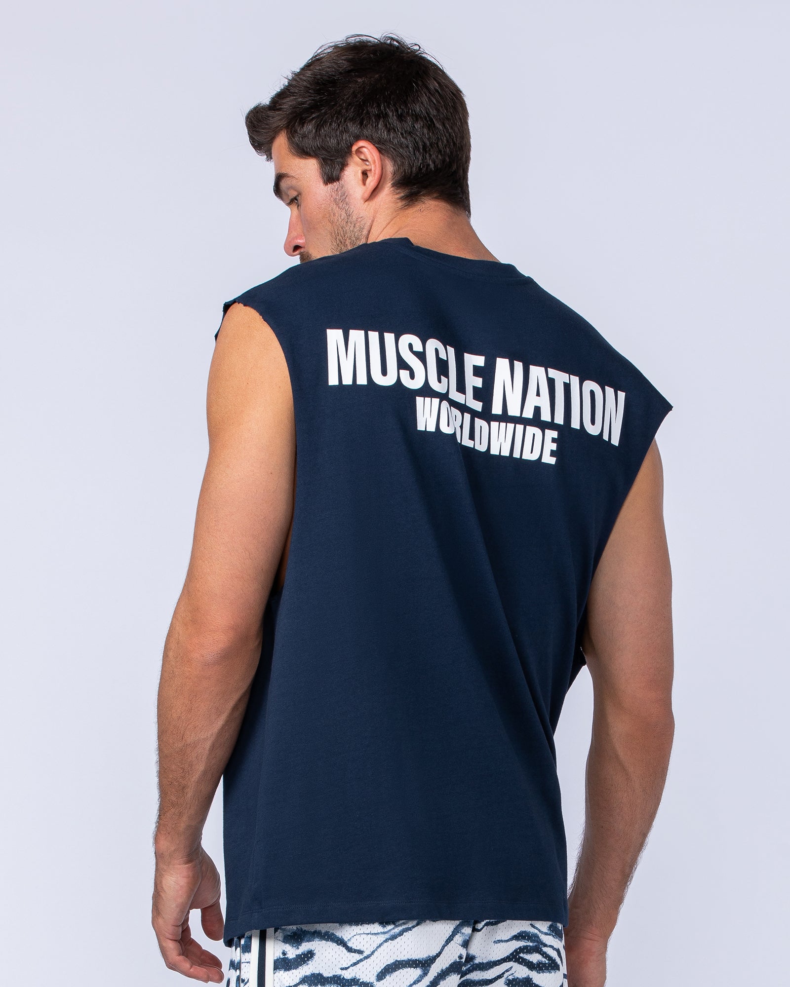 Worldwide Muscle Tank - Navy