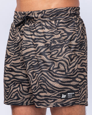 Lay Up 3.5" Shorts - Dark Animal Print-Shorts-S-112462DRKANMLPT-S-MNAPPRL35417-1-Muscle Nation