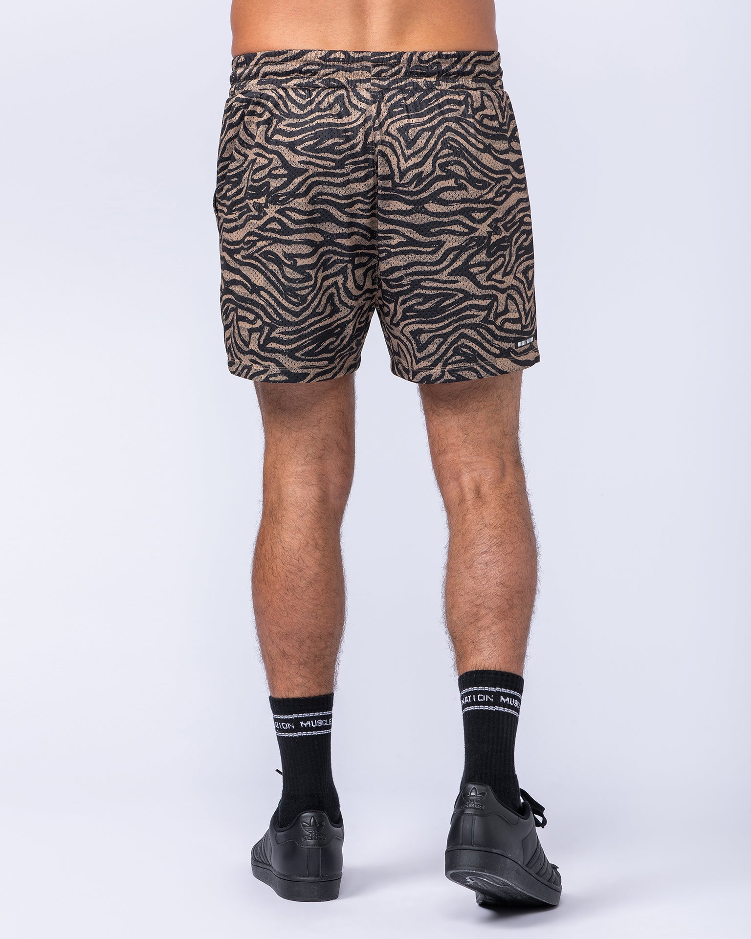 Lay Up 3.5" Shorts - Dark Animal Print-Shorts-S-112462DRKANMLPT-S-MNAPPRL35417-5-Muscle Nation