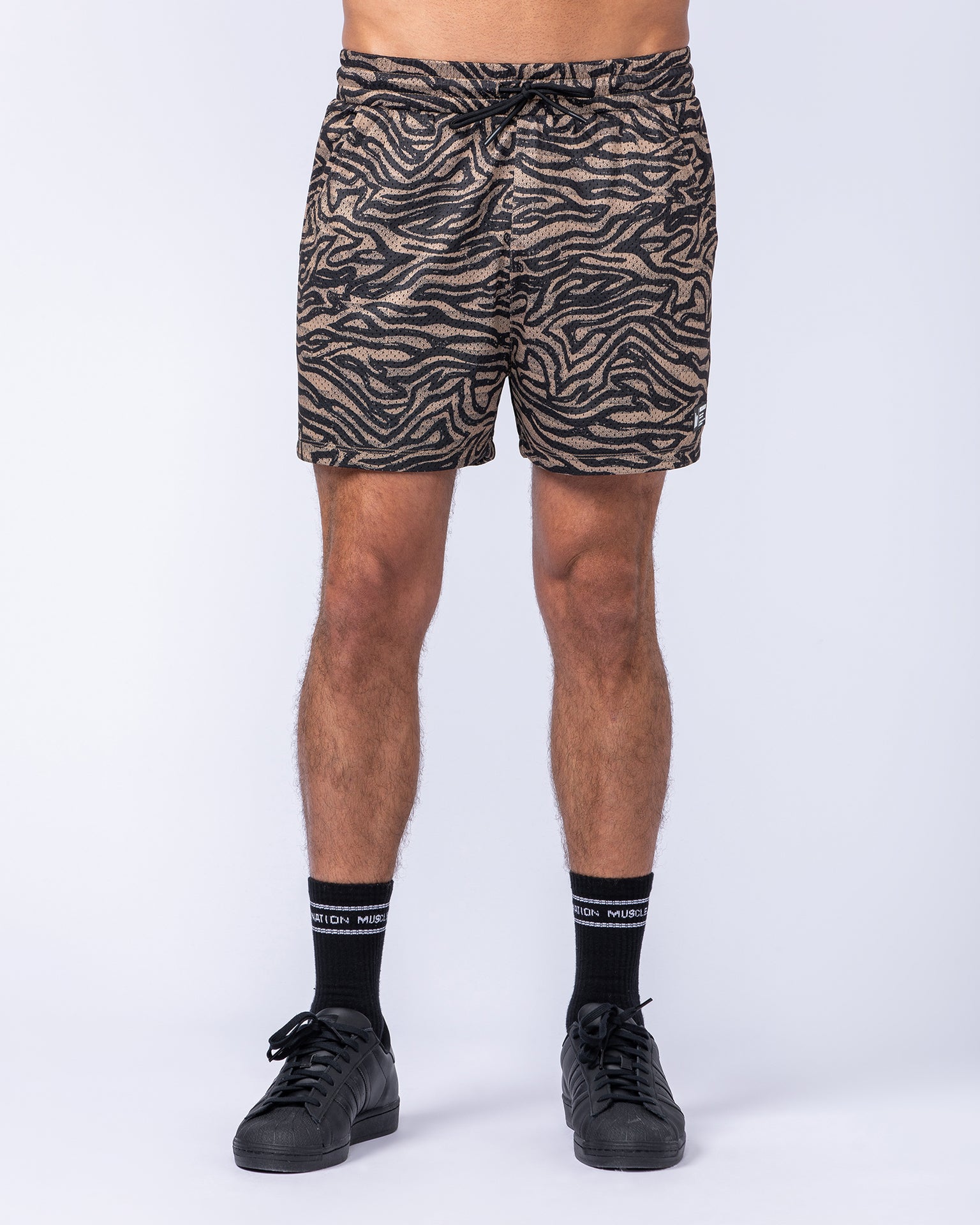 Lay Up 3.5" Shorts - Dark Animal Print-Shorts-S-112462DRKANMLPT-S-MNAPPRL35417-2-Muscle Nation