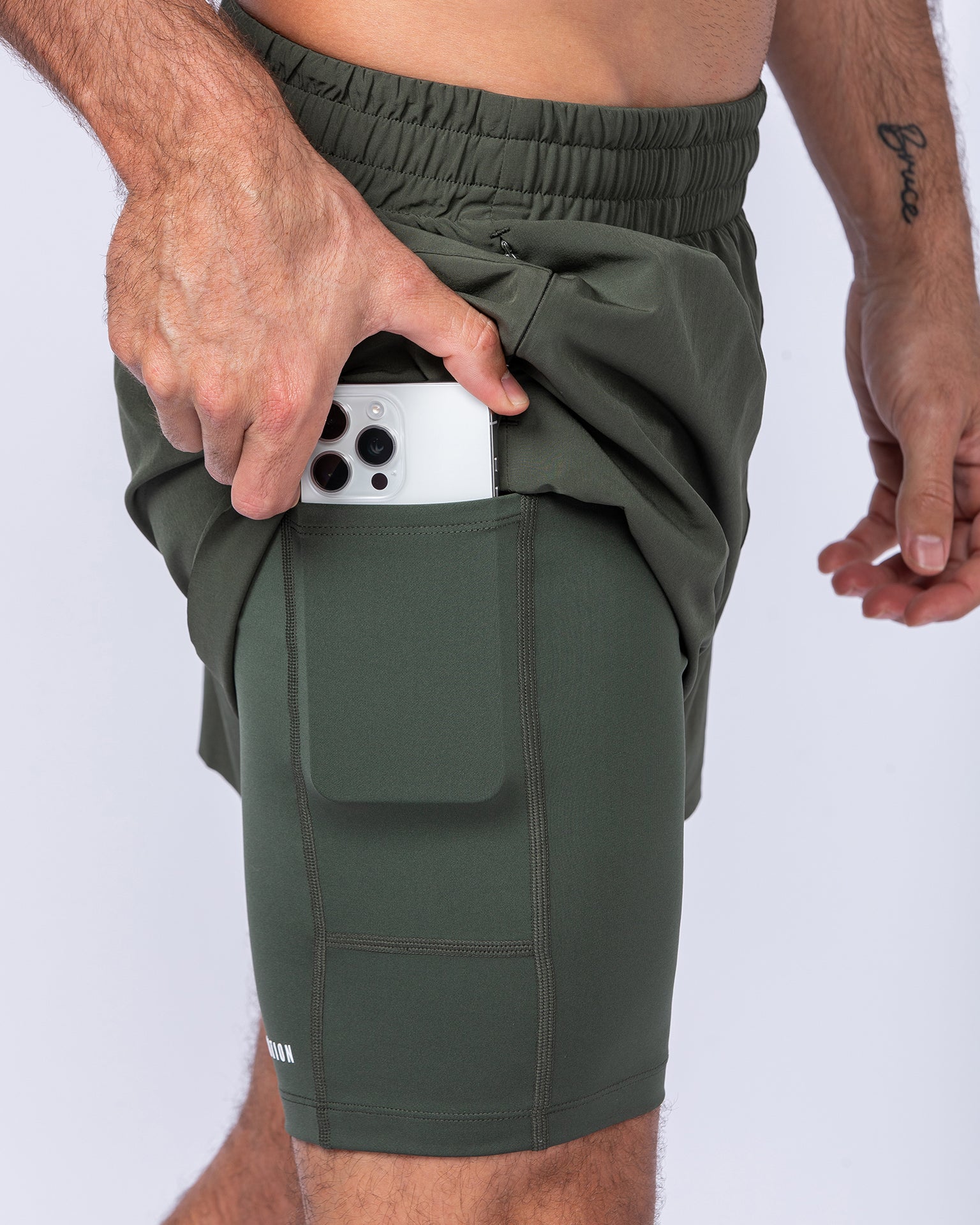 Hybrid 3" Shorts - Dark Khaki-Shorts-S-112464DKHAKI-S-MNAPPRL35368-2-Muscle Nation