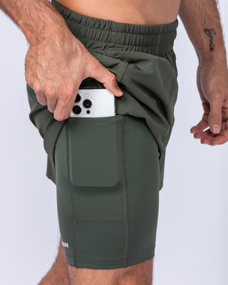 Hybrid 3" Shorts - Dark Khaki-Shorts-S-112464DKHAKI-S-MNAPPRL35368-2-Muscle Nation