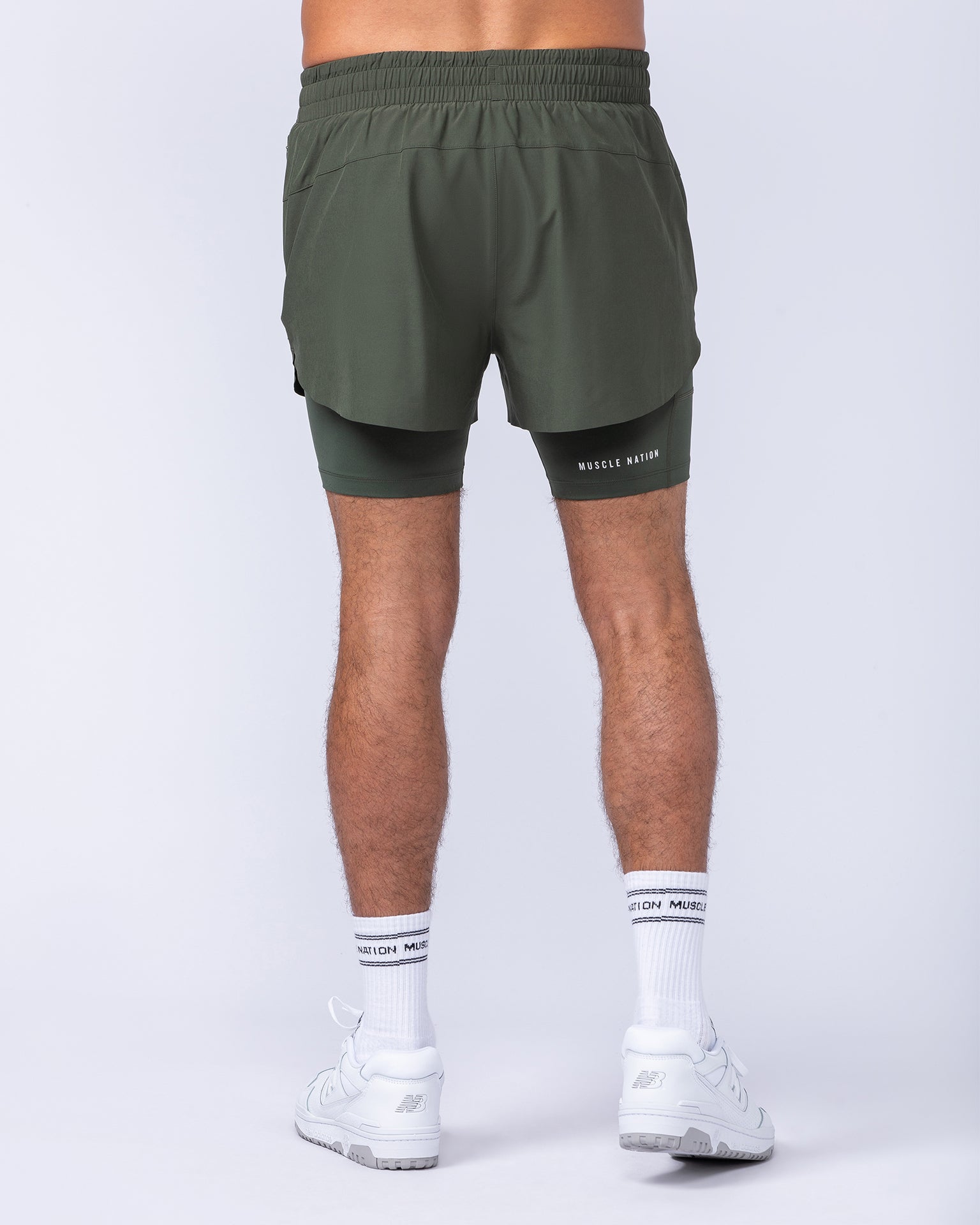 Hybrid 3" Shorts - Dark Khaki-Shorts-S-112464DKHAKI-S-MNAPPRL35368-5-Muscle Nation