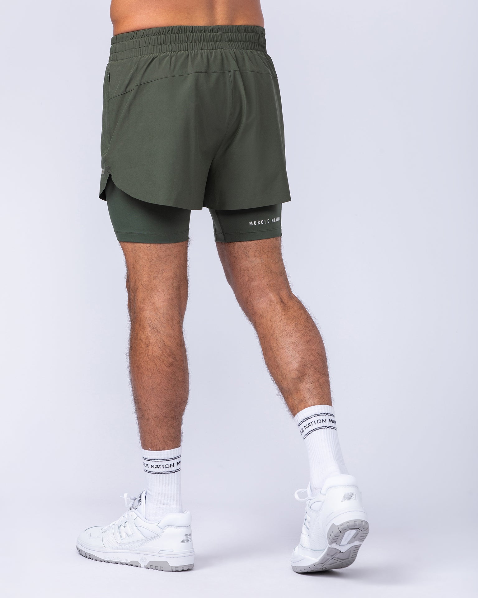 Hybrid 3" Shorts - Dark Khaki-Shorts-S-112464DKHAKI-S-MNAPPRL35368-4-Muscle Nation