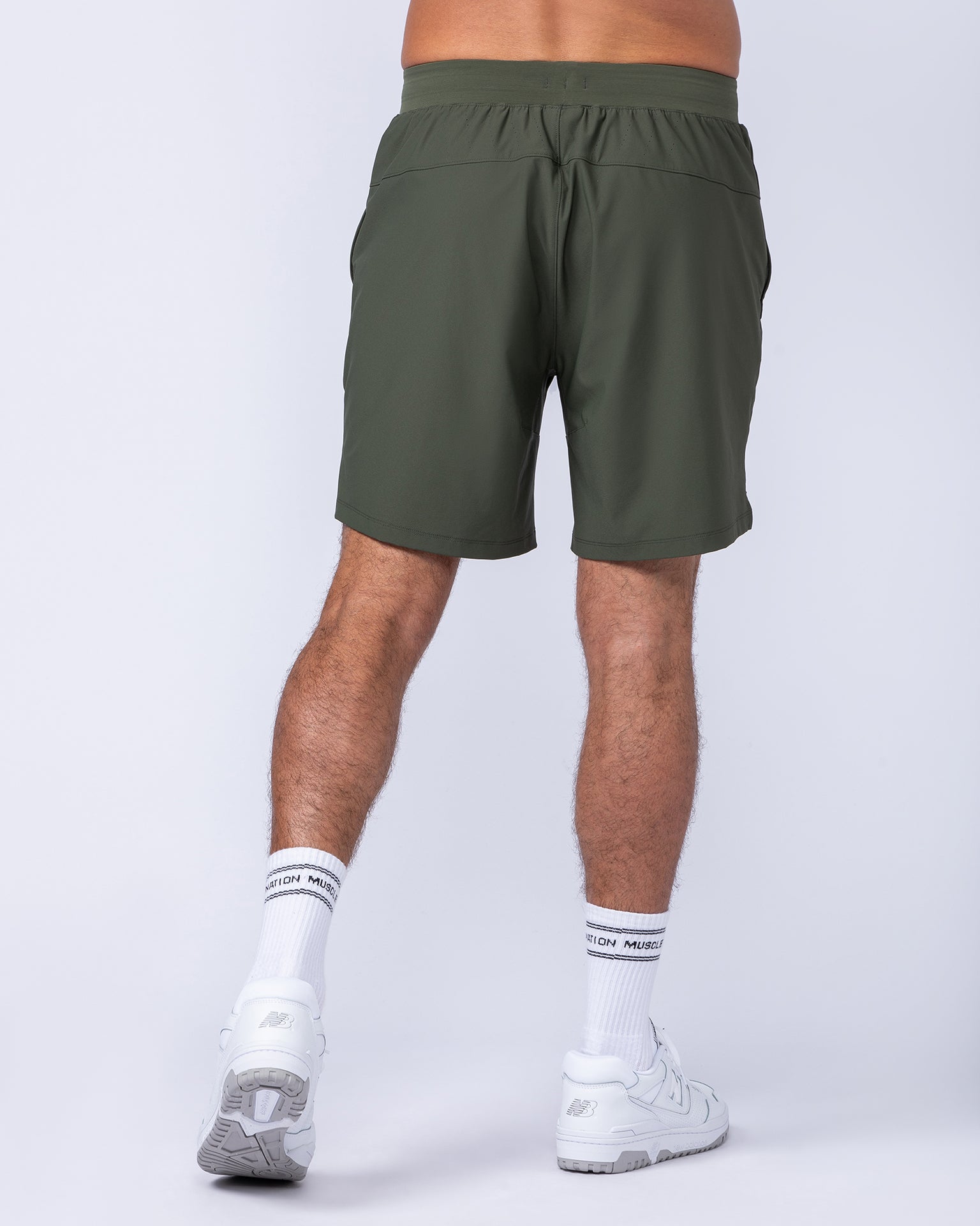On Repeat Training 7" Shorts - Dark Khaki-Shorts-S-112465DKHAKI-S-MNAPPRL35697-5-Muscle Nation