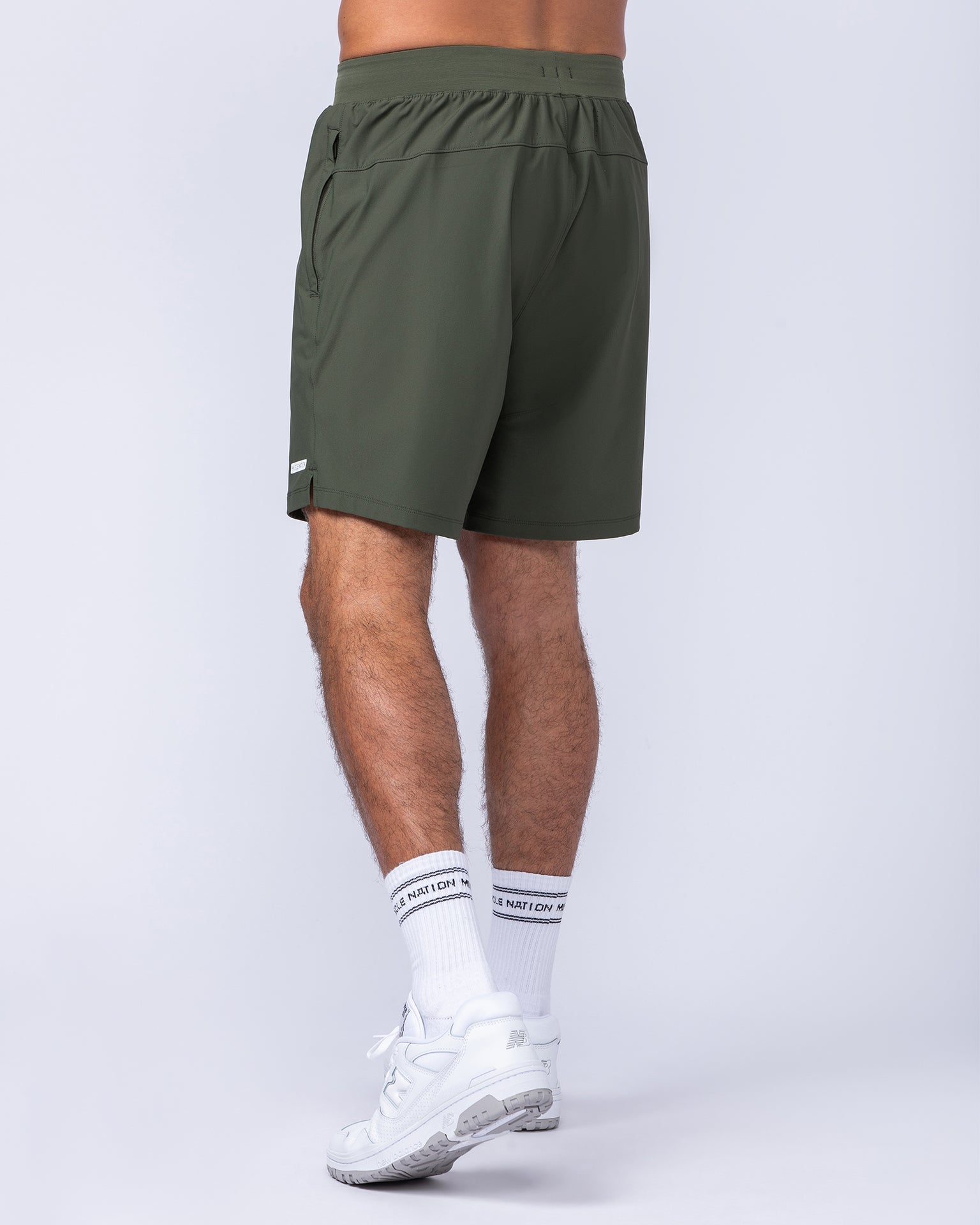 On Repeat Training 7" Shorts - Dark Khaki-Shorts-S-112465DKHAKI-S-MNAPPRL35697-4-Muscle Nation