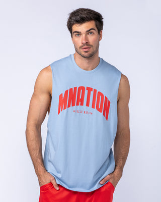 Drop Arm Tank - Sky Blue-Singlets & Tanks-S-112481SKYBLU-S-MNAPPRL34919-1-Muscle Nation