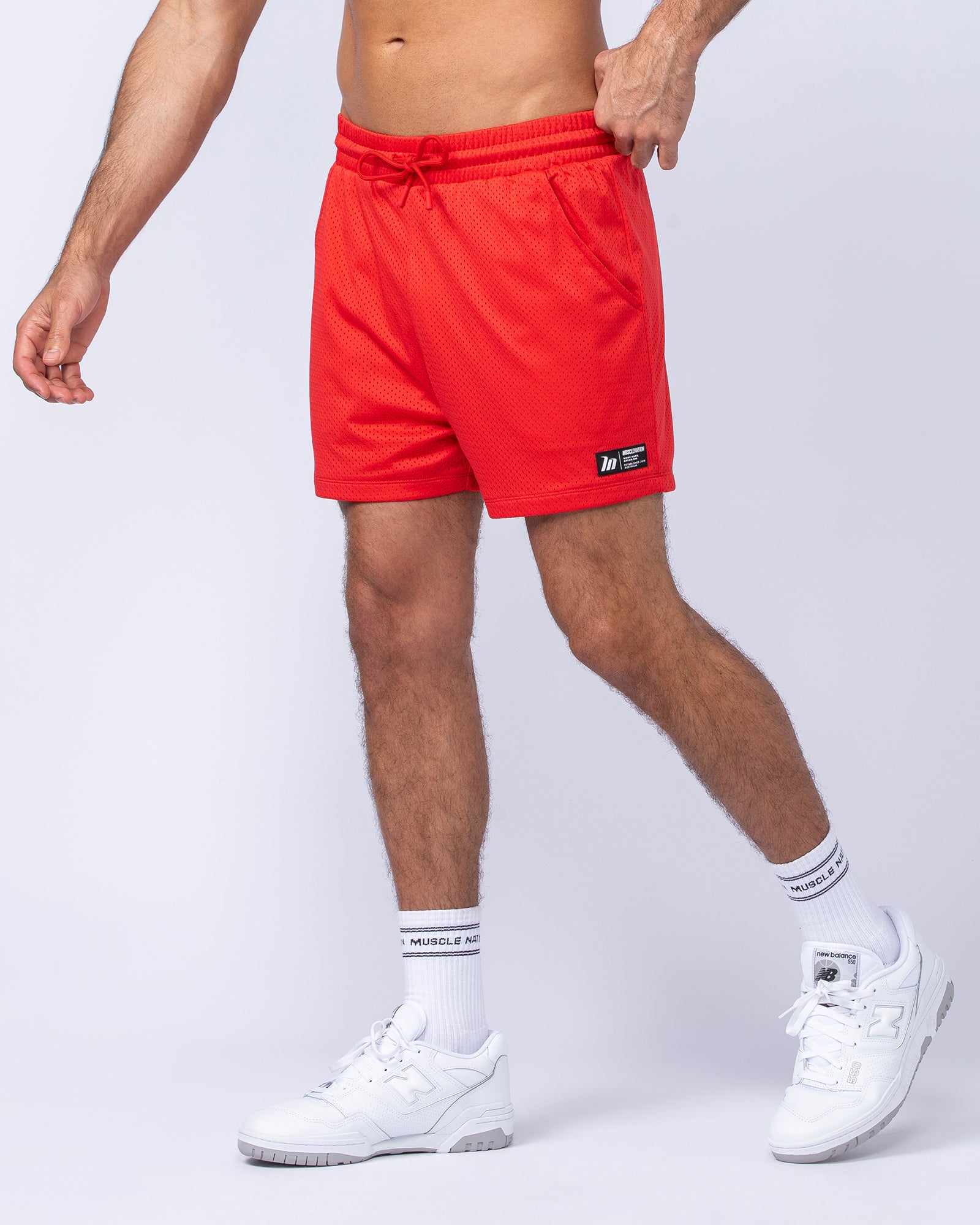 Lay Up 3.5" Shorts - Chilli-Shorts-S-112462CHIL-S-MNAPPRL35389-1-Muscle Nation