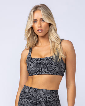 Fundamental Zebra Rib Bra - Black Zebra