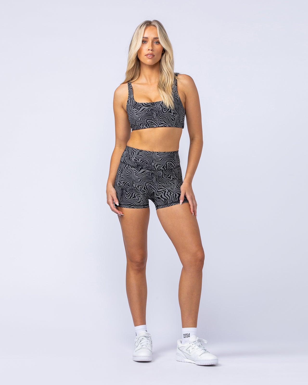 Fundamental Zebra Rib Bra - Black Zebra-Sports Bras-XXS-112418BLKZEB-XXS-MNAPPRL33181-6-Muscle Nation