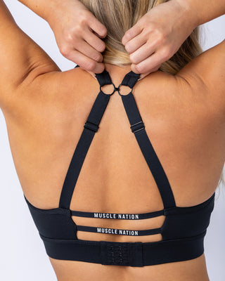 Elite Support Bra - Black-Sports Bras-XXS-112423BLK-XXS-MNAPPRL33316-2-Muscle Nation