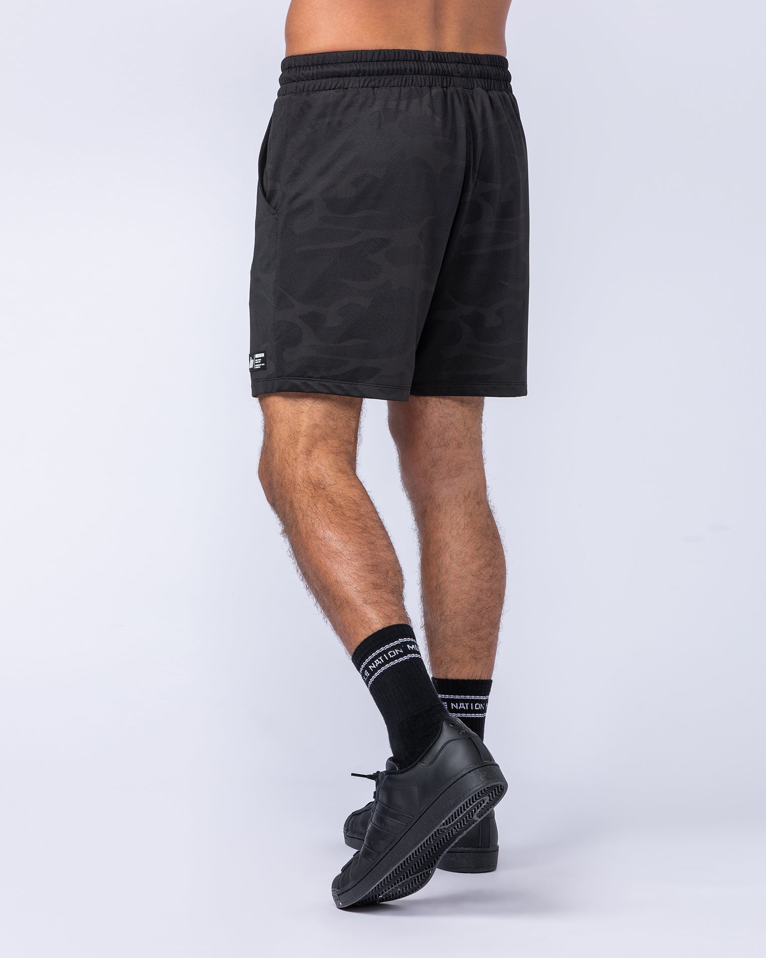Tech Camo Lay Up 5" Shorts - Black Camo-Shorts-S-112431BLKCAMO-S-MNAPPRL35550-4-Muscle Nation