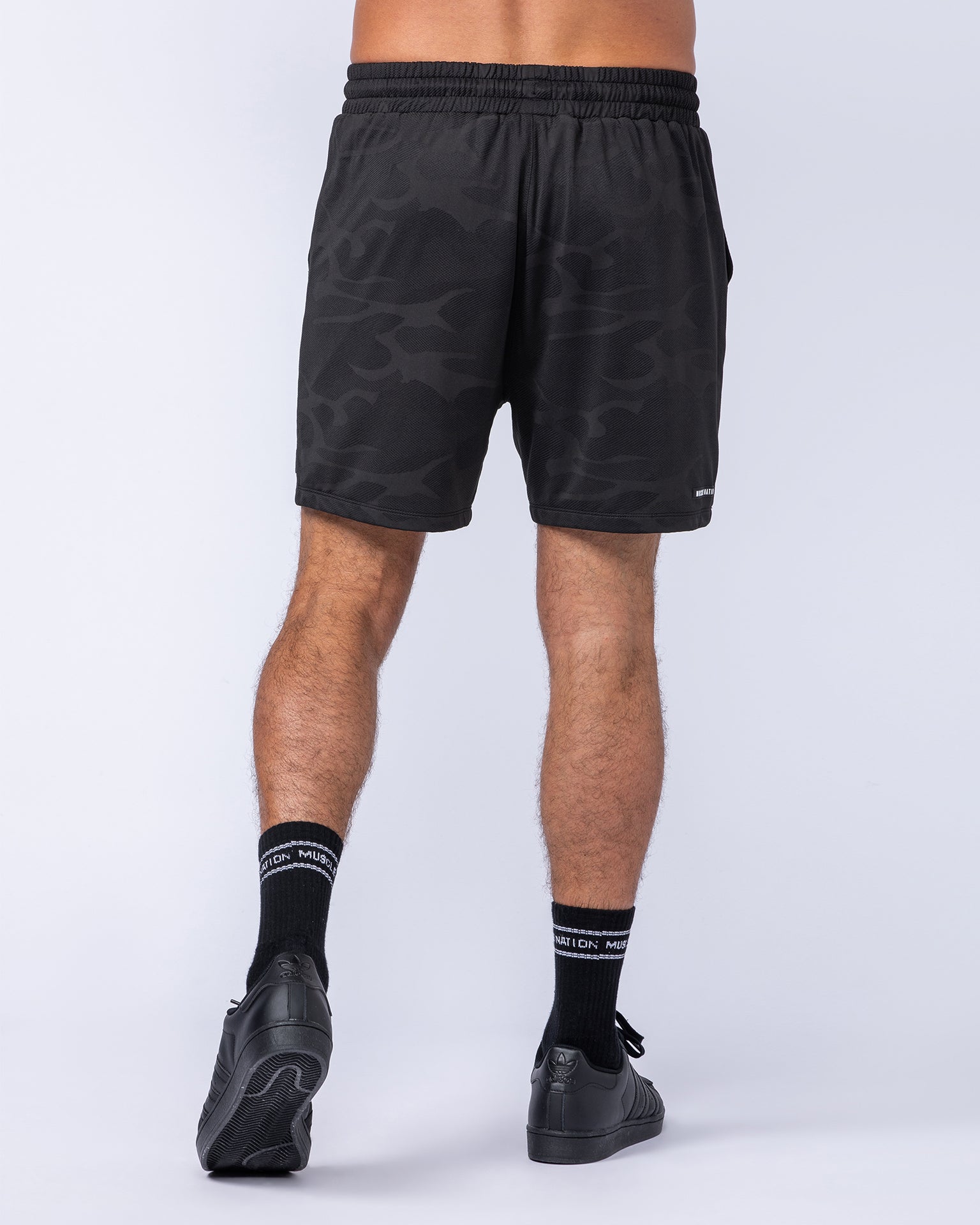 Tech Camo Lay Up 5" Shorts - Black Camo-Shorts-S-112431BLKCAMO-S-MNAPPRL35550-5-Muscle Nation