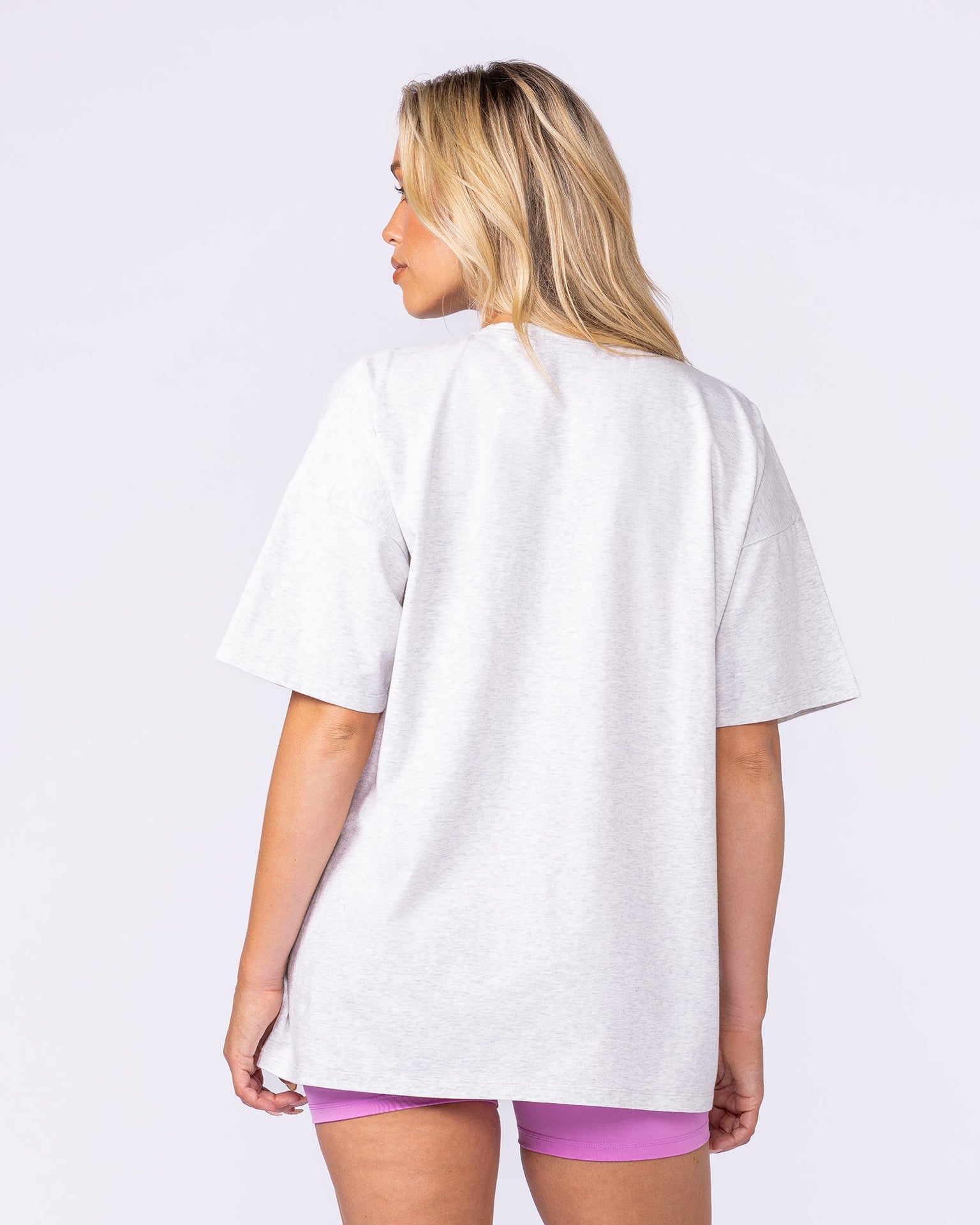 Blanco Oversized Tee - Snow Grey Marl-T-Shirts-XXS-112547SNGRYMR-XXS-MNAPPRL45626-5-Muscle Nation