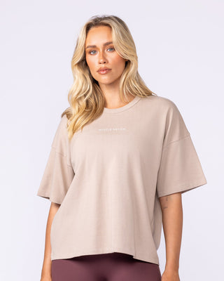 Boxy Fit Tee - Sandstorm-T-Shirts-XXS-112538SDSTM-XXS-MNAPPRL45635-1-Muscle Nation