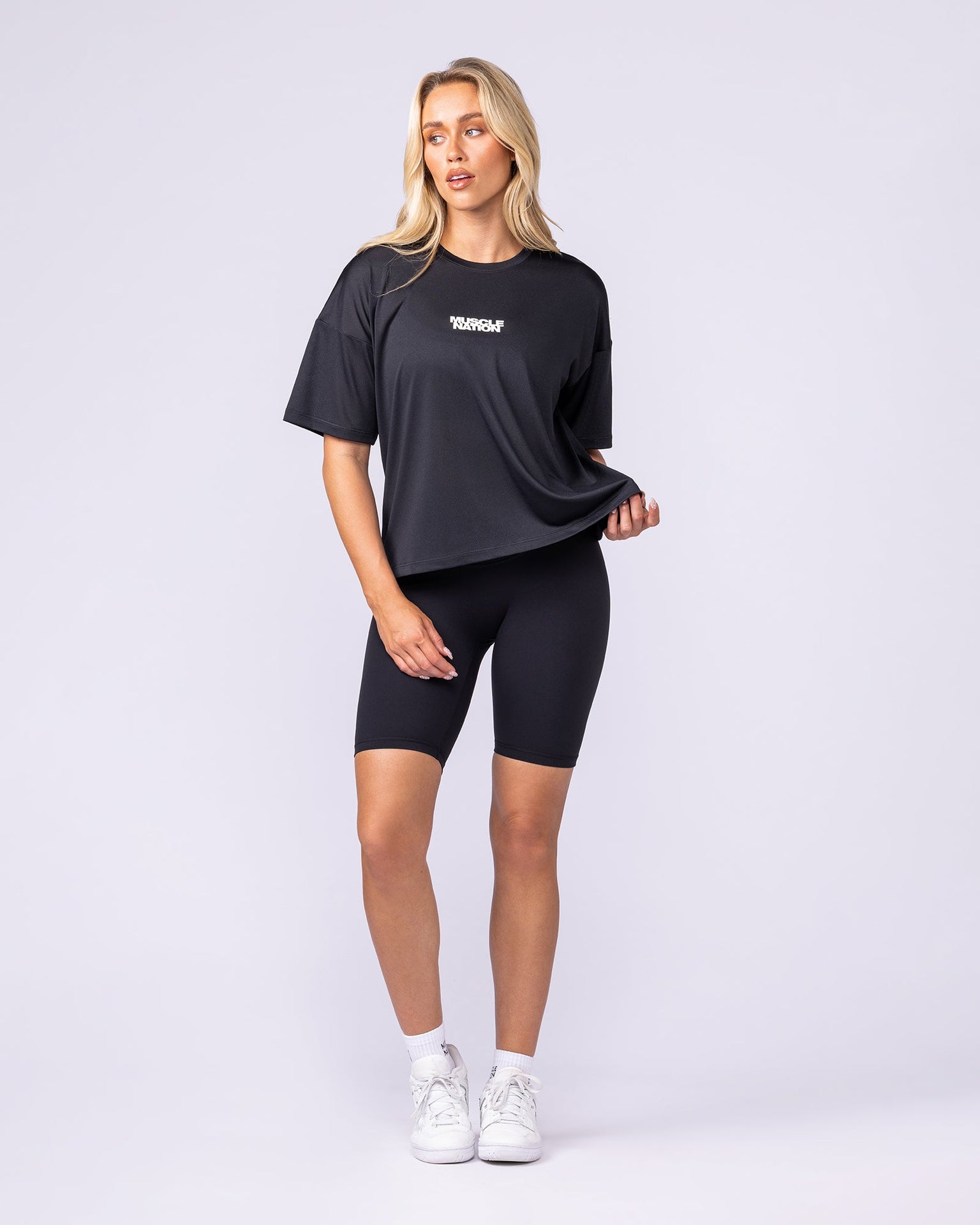 Boxy Training Tee - Black-T-Shirts-XXS-1125133BLK-XXS-MNAPPRL45120-6-Muscle Nation