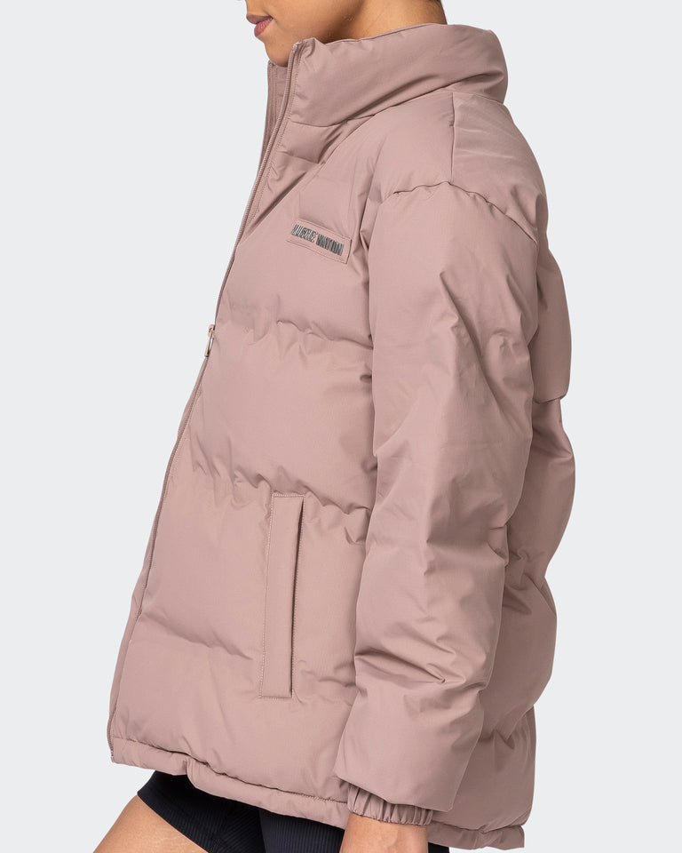 Womens Staple Oversized Puffer Jacket - Praline