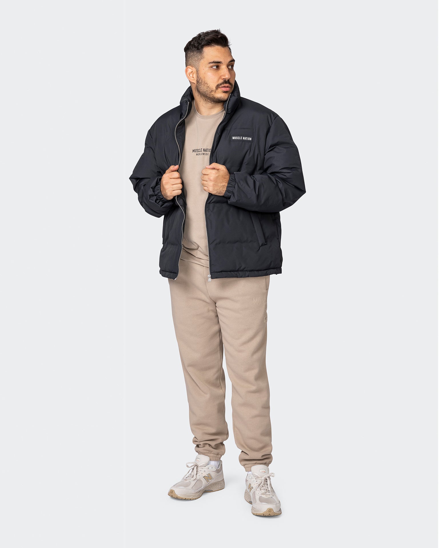 Mens Puffer Jacket - Black-Jackets-S-032312BLK-S-MNAPPRL21864-8-Muscle Nation