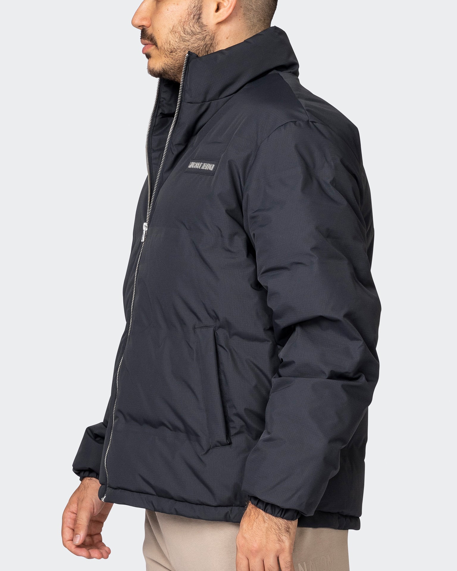 Mens Puffer Jacket - Black-Jackets-S-032312BLK-S-MNAPPRL21864-5-Muscle Nation