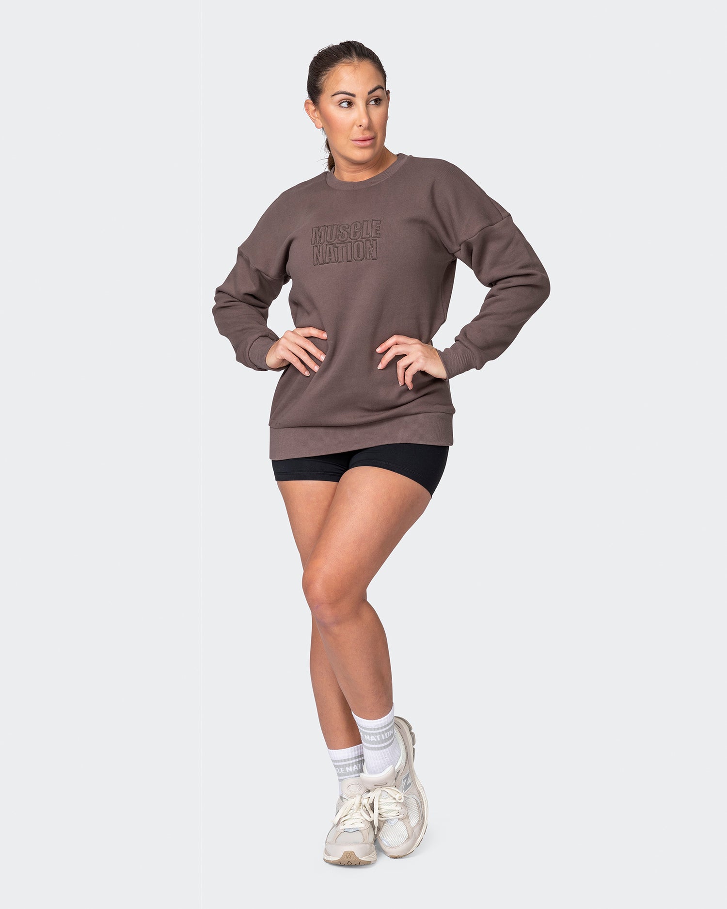 Womens Classic Vintage Pullover - Dark Taupe