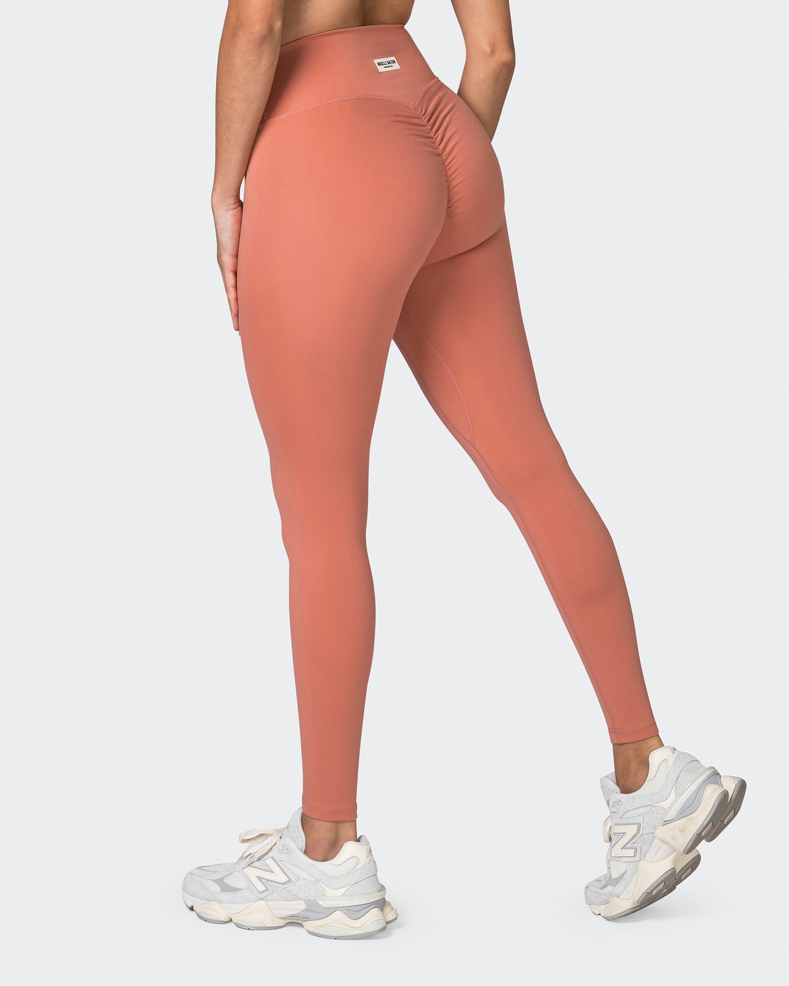Game Changer Scrunch Full Length Leggings - Powdered Pink-Leggings-XXS-042313PWDPNK-XXS-MNAPPRL23658-1-Muscle Nation