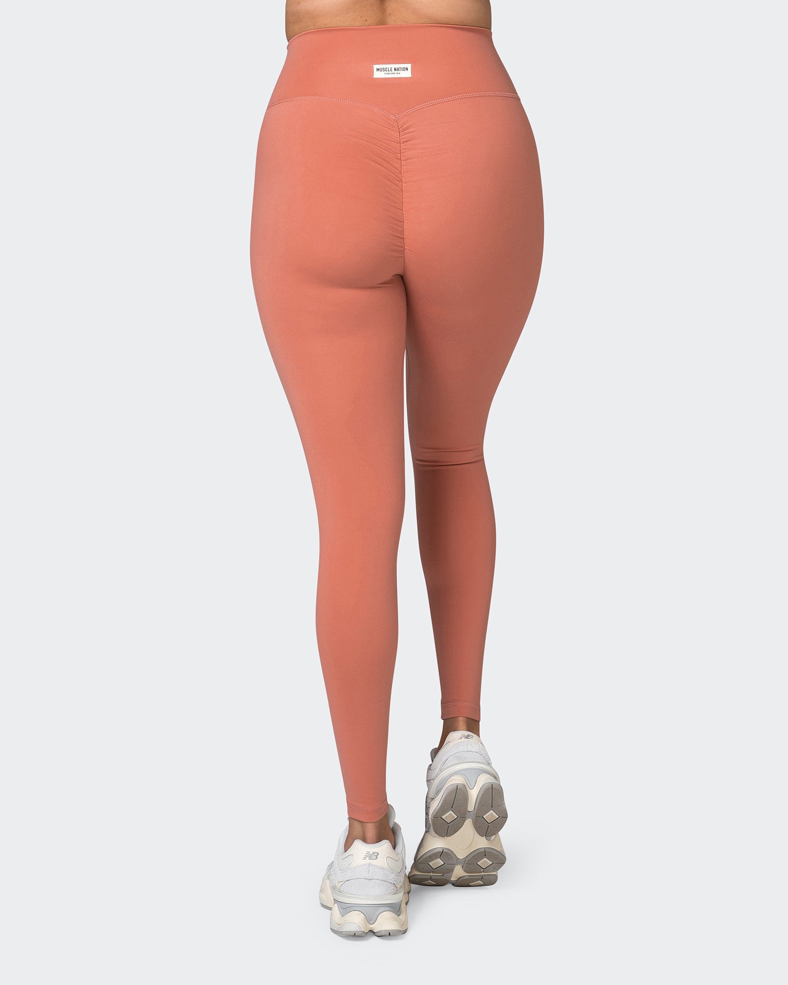 Game Changer Scrunch Full Length Leggings - Powdered Pink-Leggings-XXS-042313PWDPNK-XXS-MNAPPRL23658-6-Muscle Nation