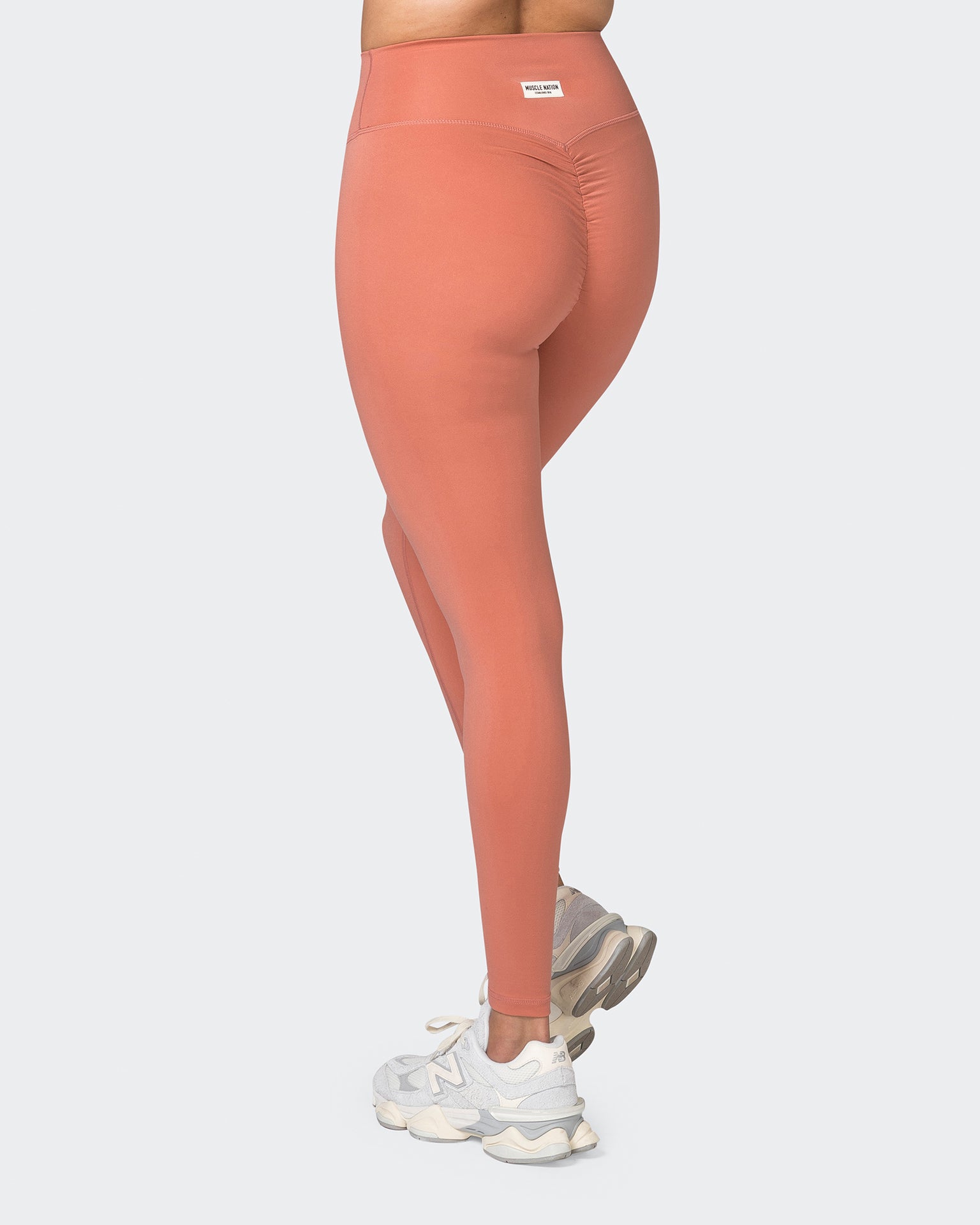 Game Changer Scrunch Full Length Leggings - Powdered Pink-Leggings-XXS-042313PWDPNK-XXS-MNAPPRL23658-5-Muscle Nation