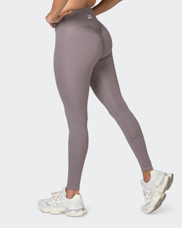 Game Changer Scrunch Full Length Leggings - Pearl Grey