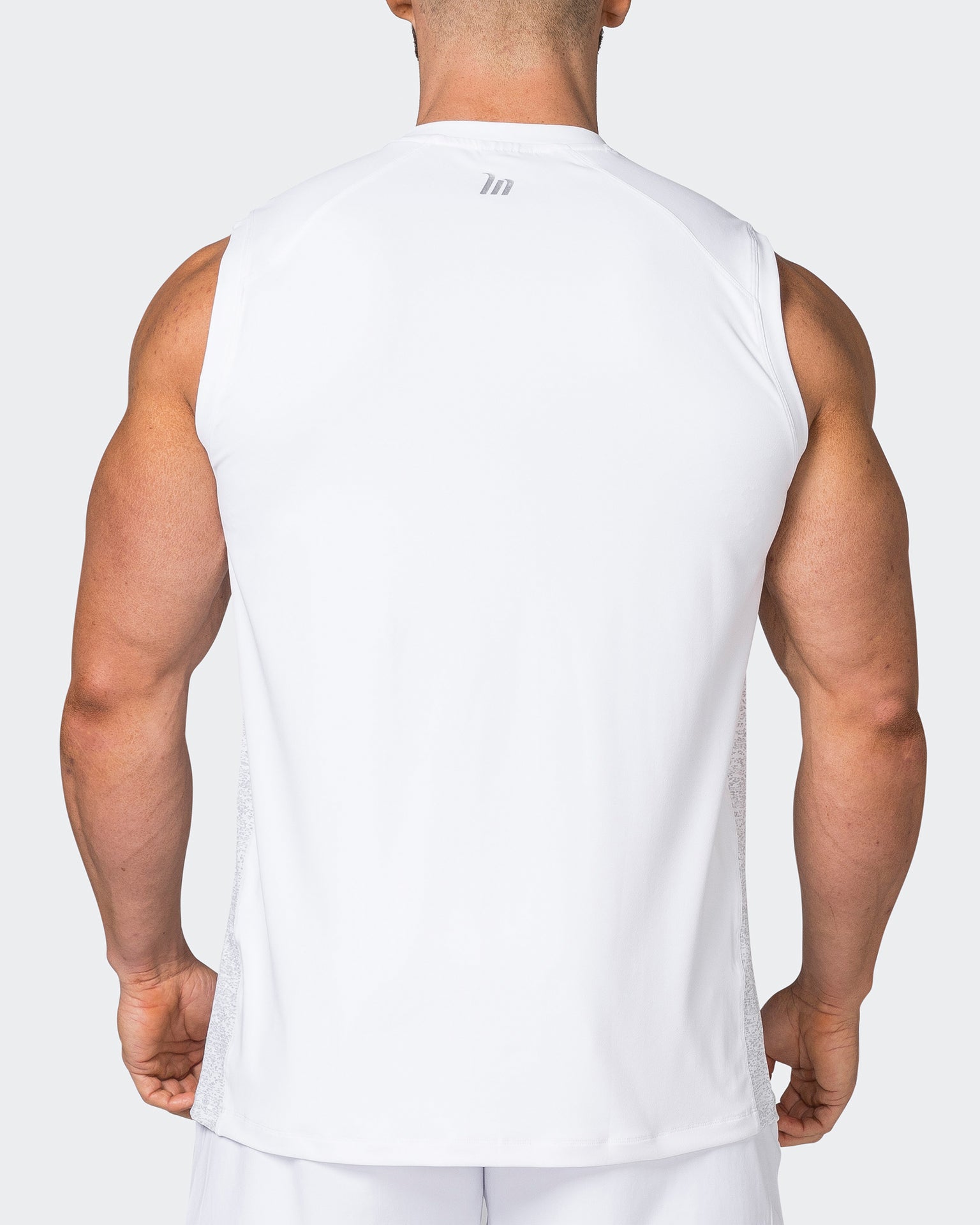Reflective Running Tank - White-Singlets & Tanks-S-042351WHT-S-MNAPPRL24287-7-Muscle Nation