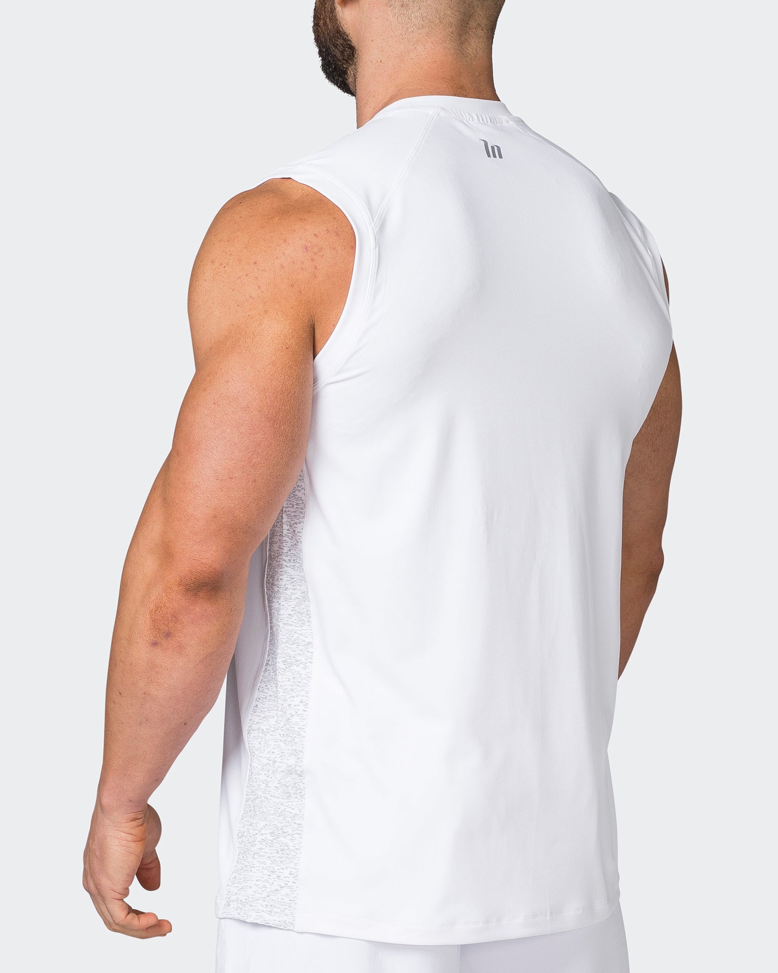 Reflective Running Tank - White-Singlets & Tanks-S-042351WHT-S-MNAPPRL24287-6-Muscle Nation