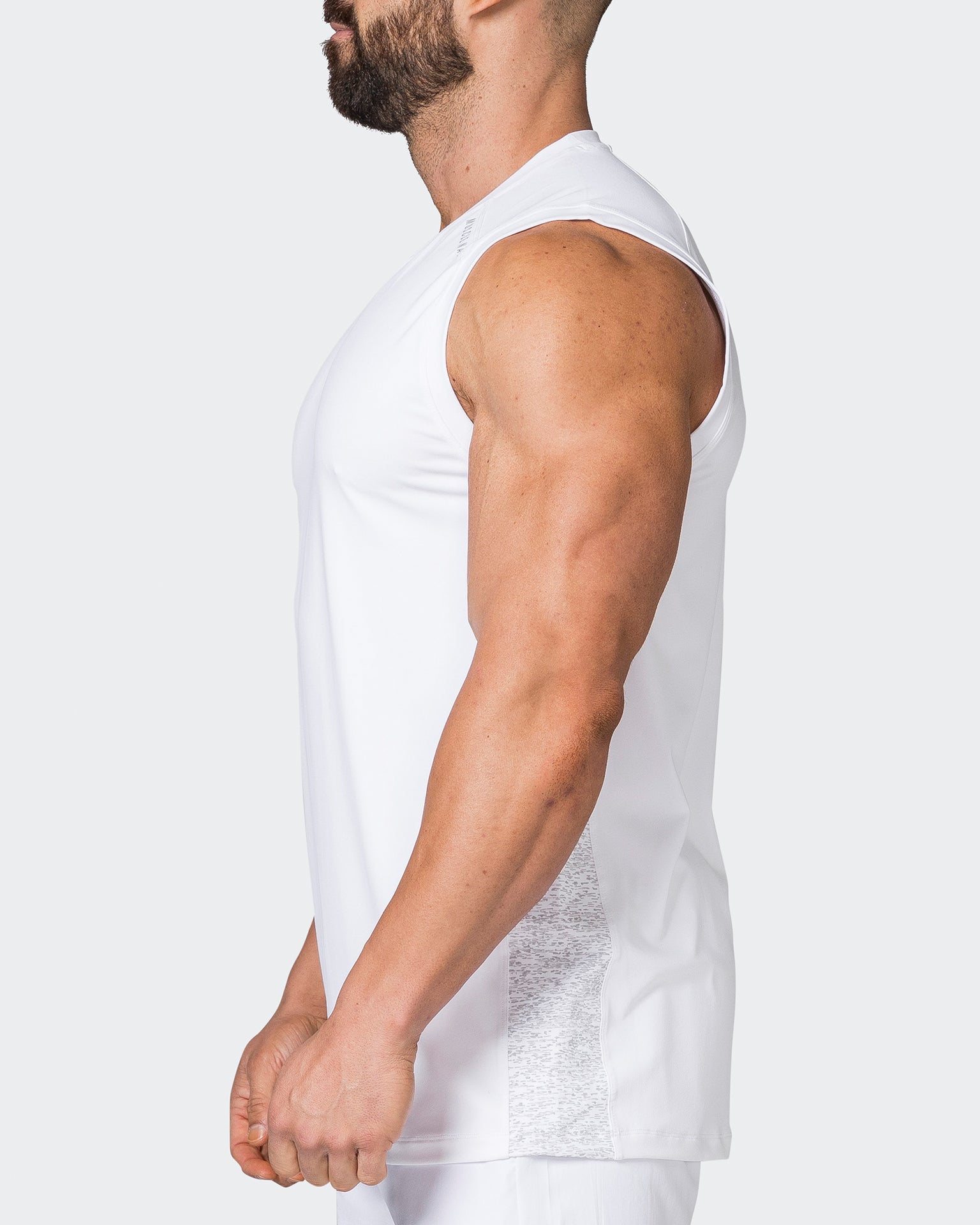Reflective Running Tank - White-Singlets & Tanks-S-042351WHT-S-MNAPPRL24287-5-Muscle Nation
