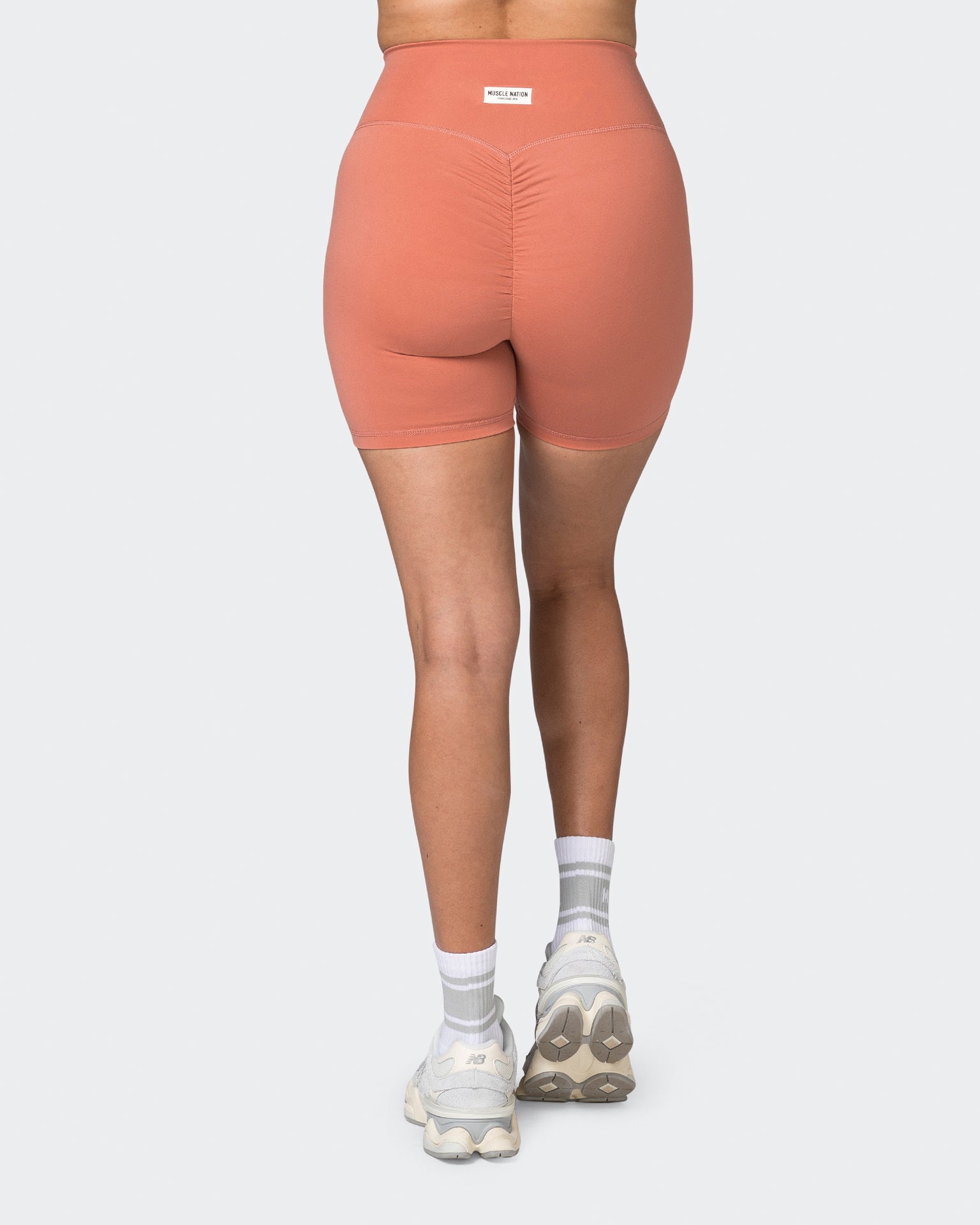 Game Changer Scrunch Midway Shorts - Powdered Pink-Shorts-XXS-042312PWDPNK-XXS-MNAPPRL23622-6-Muscle Nation