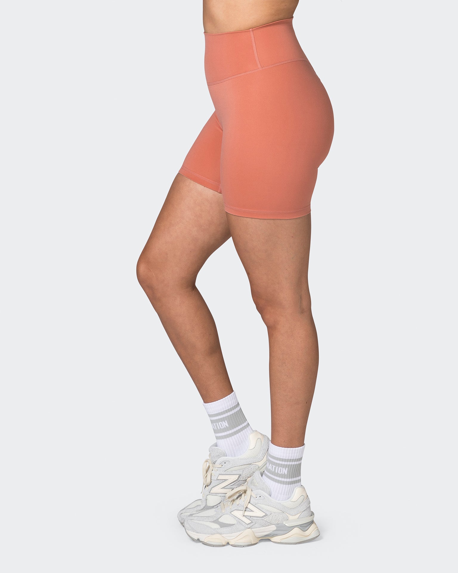 Game Changer Scrunch Midway Shorts - Powdered Pink-Shorts-XXS-042312PWDPNK-XXS-MNAPPRL23622-4-Muscle Nation