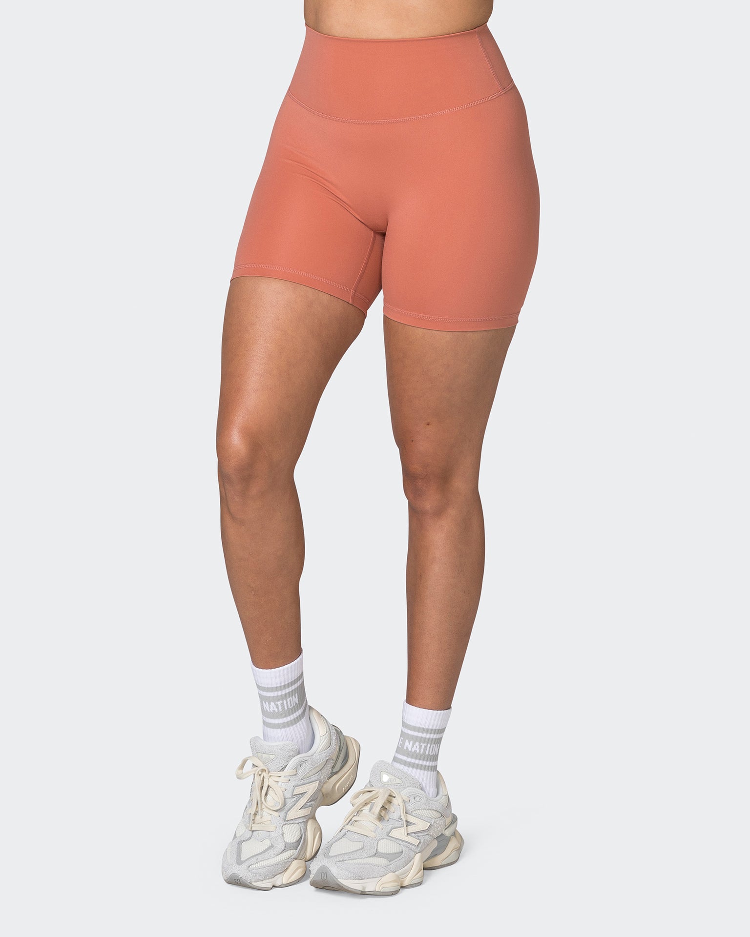 Game Changer Scrunch Midway Shorts - Powdered Pink-Shorts-XXS-042312PWDPNK-XXS-MNAPPRL23622-3-Muscle Nation