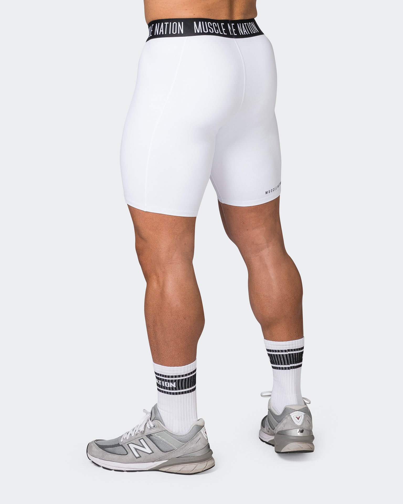 Core 8" Training Shorts - White-Shorts-S-042338WHT-S-MNAPPRL24049-5-Muscle Nation