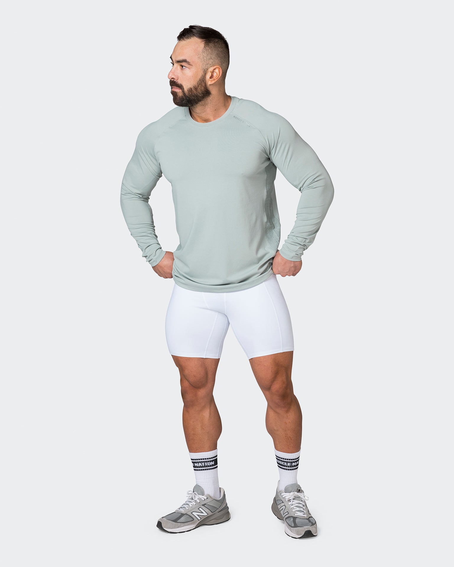 Core 8" Training Shorts - White-Shorts-S-042338WHT-S-MNAPPRL24049-8-Muscle Nation