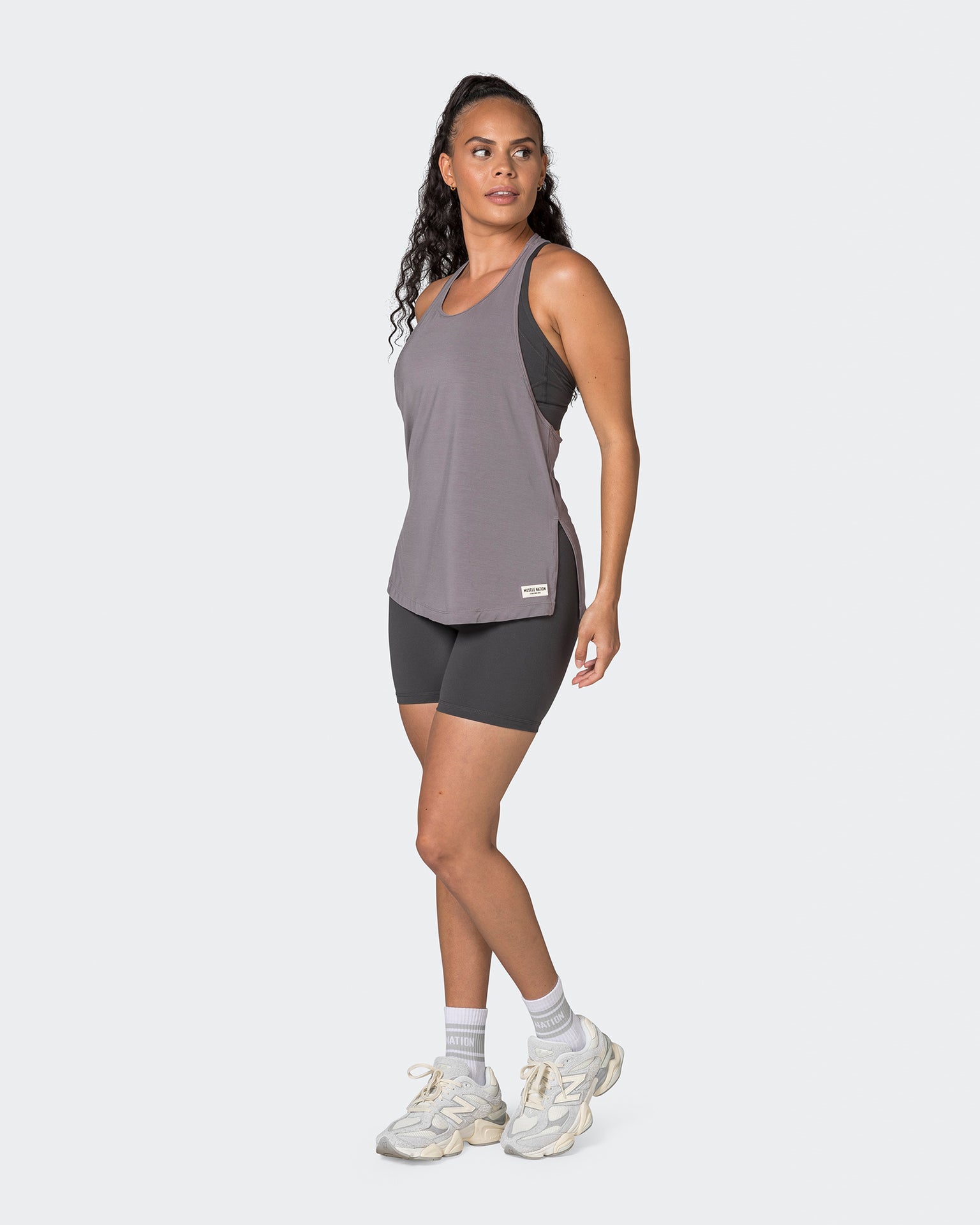 Faster Gym Tank - Pearl Grey-Singlets & Tanks-XXS-042331PRLGRY-XXS-MNAPPRL23842-7-Muscle Nation