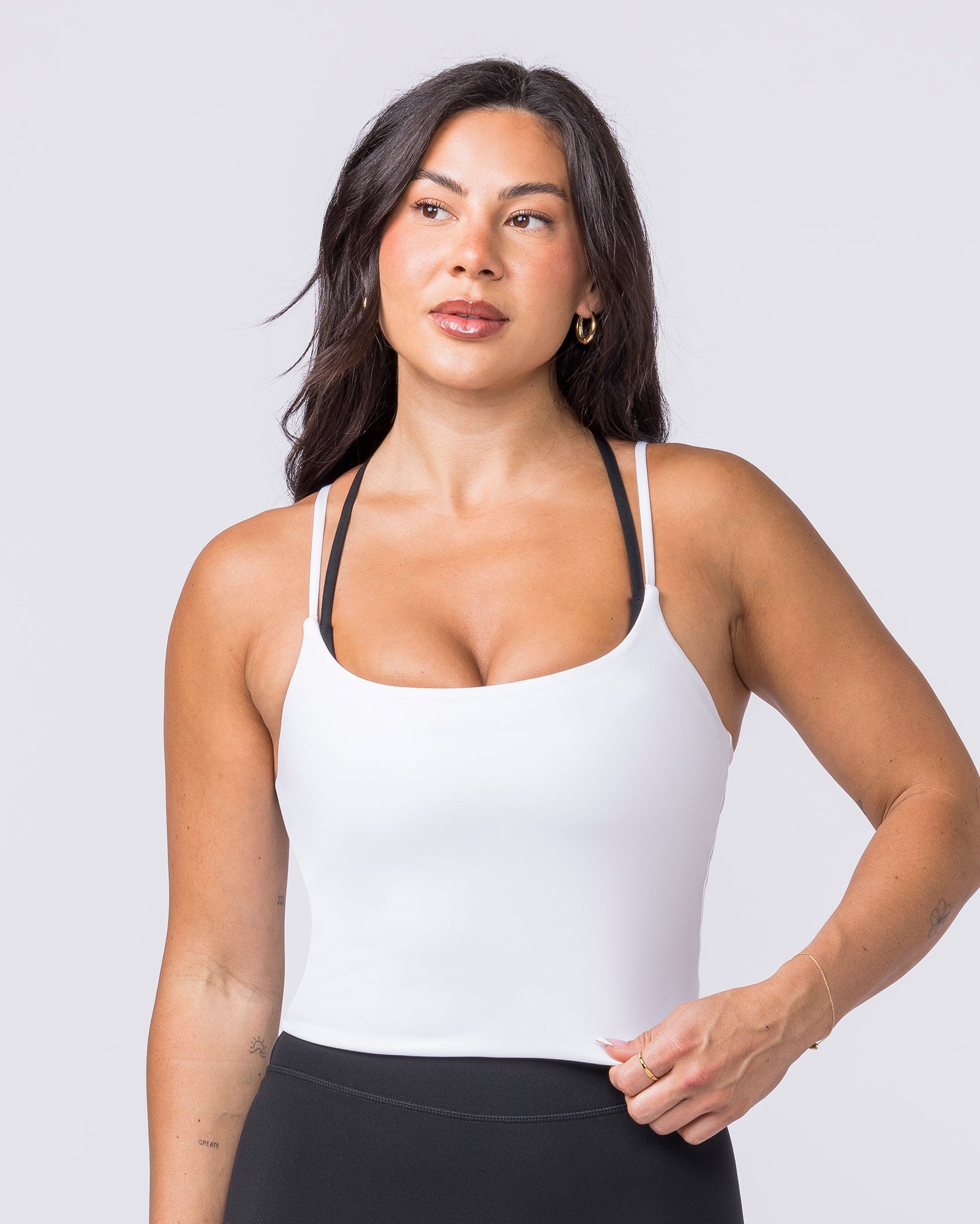 Cami Active Tank - White – Muscle Nation