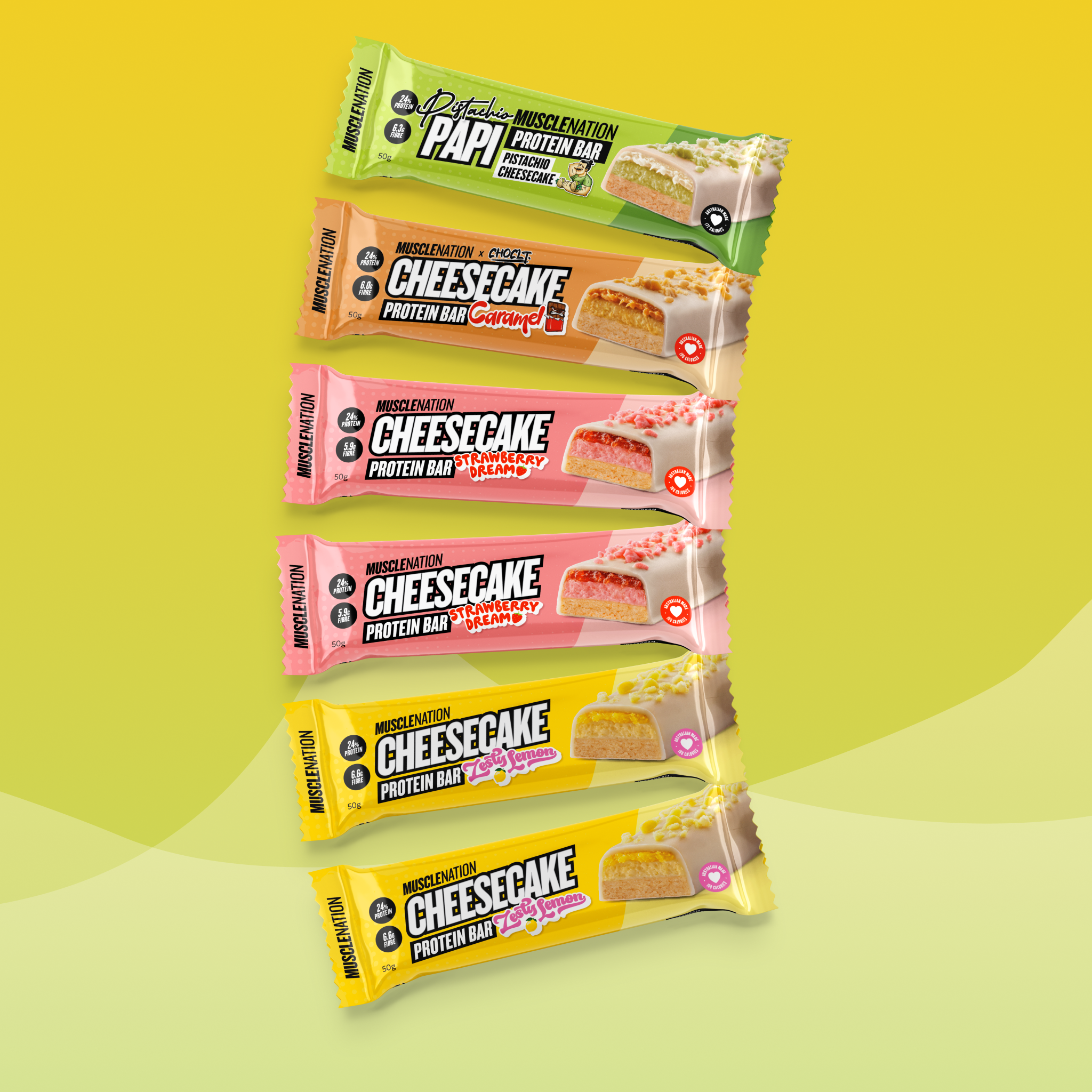 CHEESECAKE Protein Bar - CHEESECAKE Variety Pack - 6 Bars-Protein Bars-MNSUPPS0345-9359054001718-1-Muscle Nation