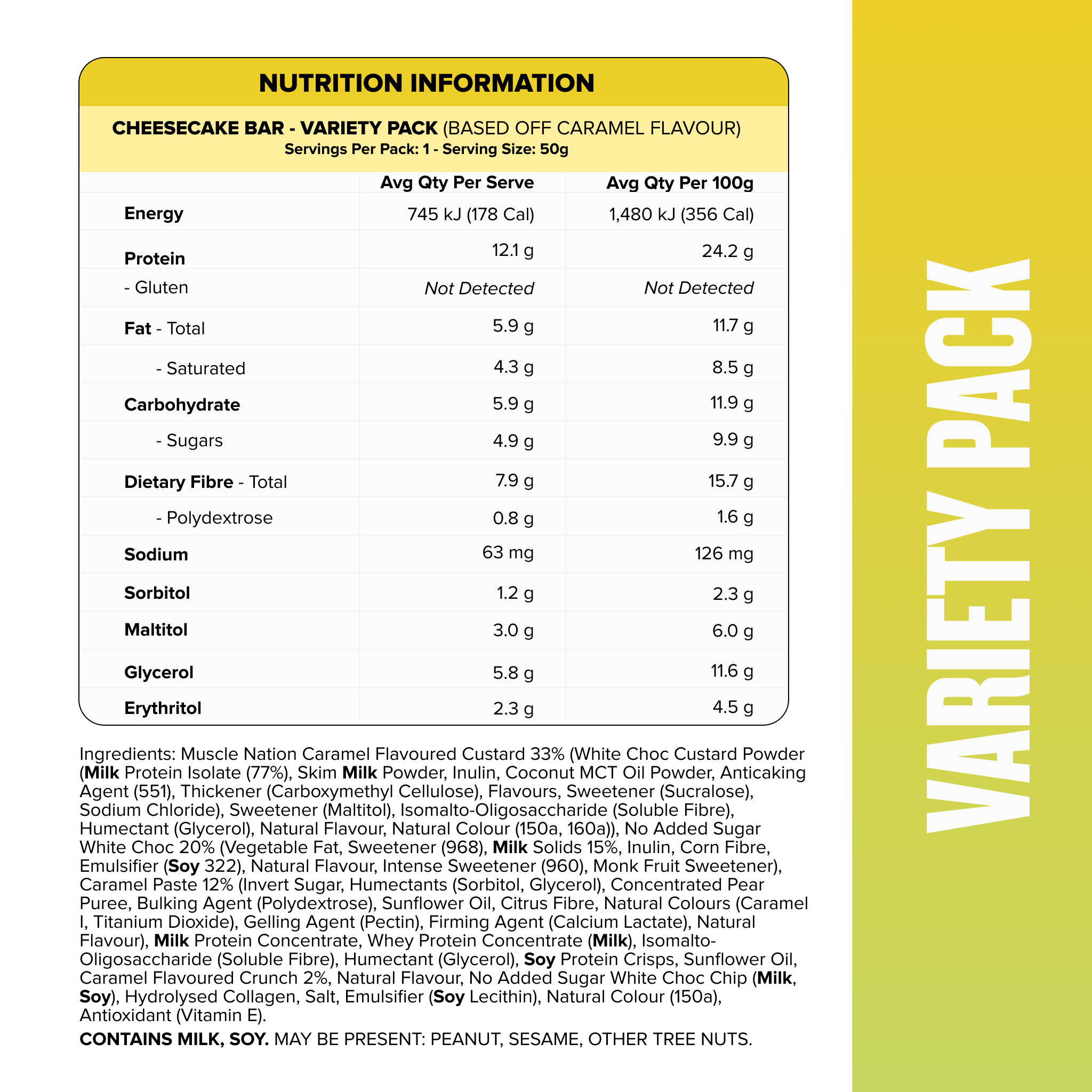 CHEESECAKE Protein Bar - CHEESECAKE Variety Pack - 6 Bars-Protein Bars-MNSUPPS0345-9359054001718-2-Muscle Nation